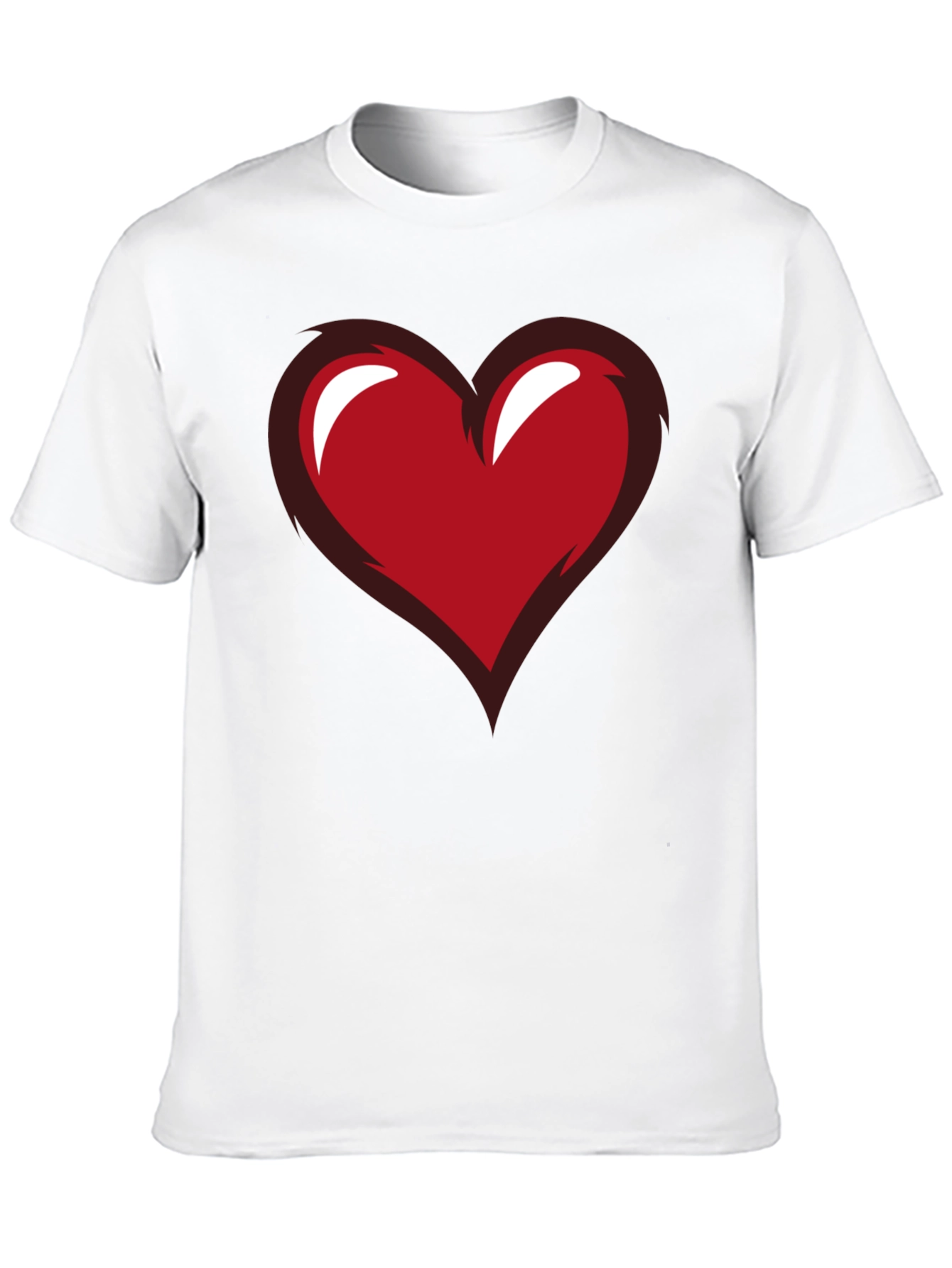 Heart Graphic Black Tee - Stylish Casual Wear