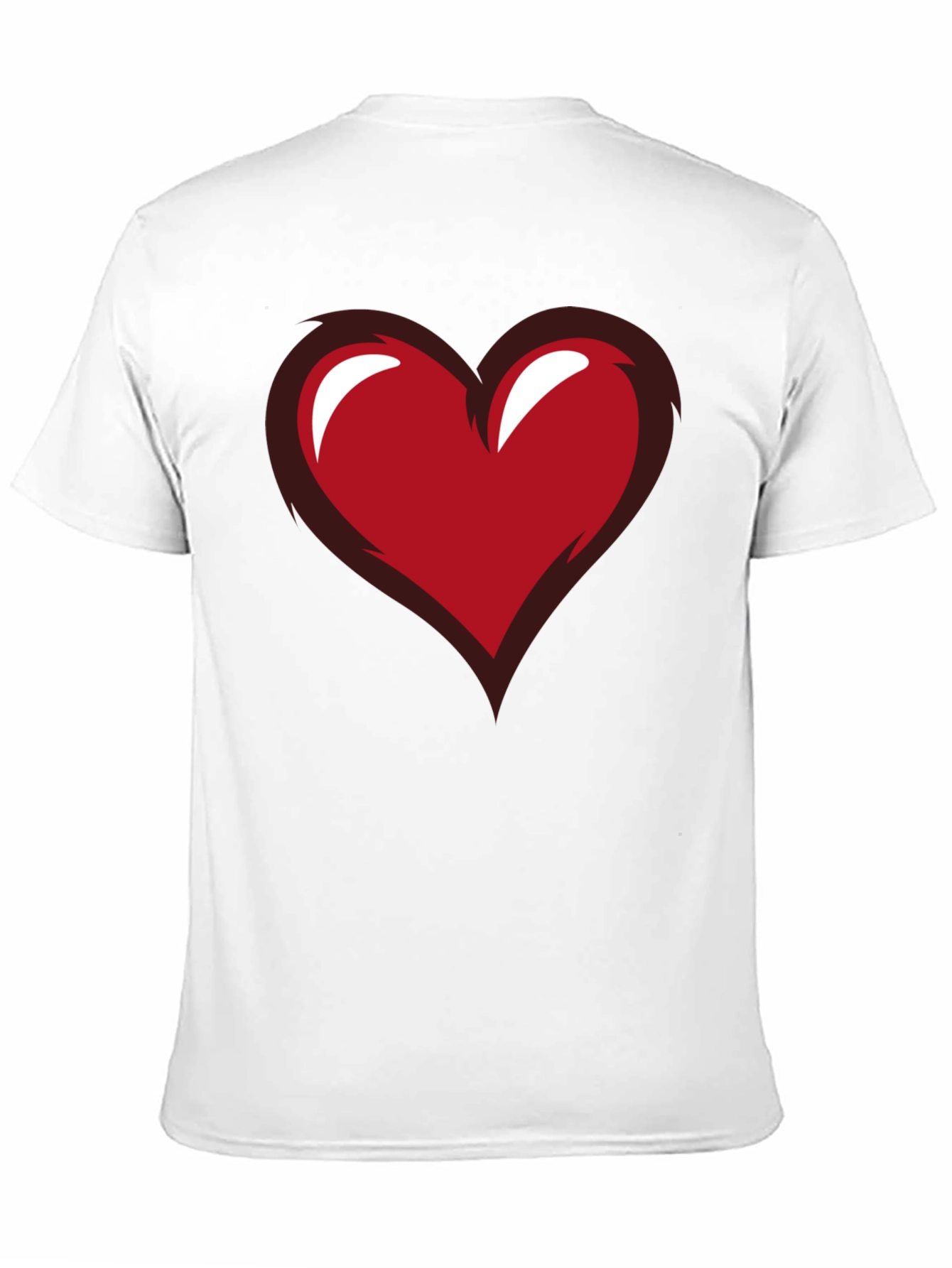 Heart Graphic Black Tee - Stylish Casual Wear