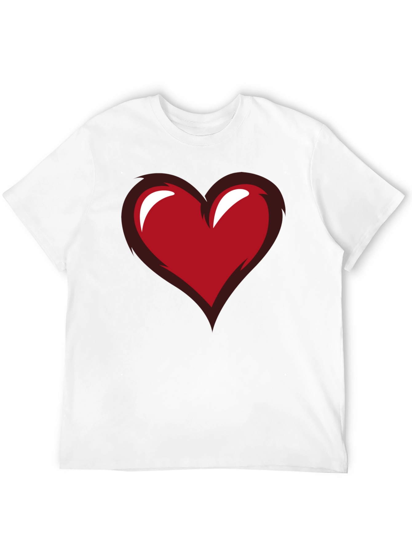 Heart Graphic Black Tee - Stylish Casual Wear