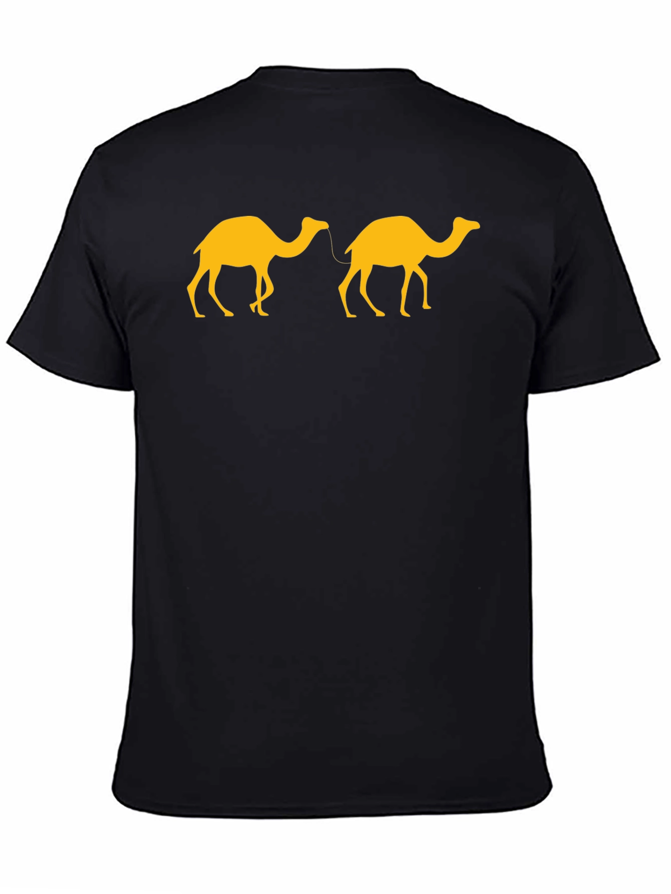 Two Camels Graphic Tee - Black Casual T-Shirt