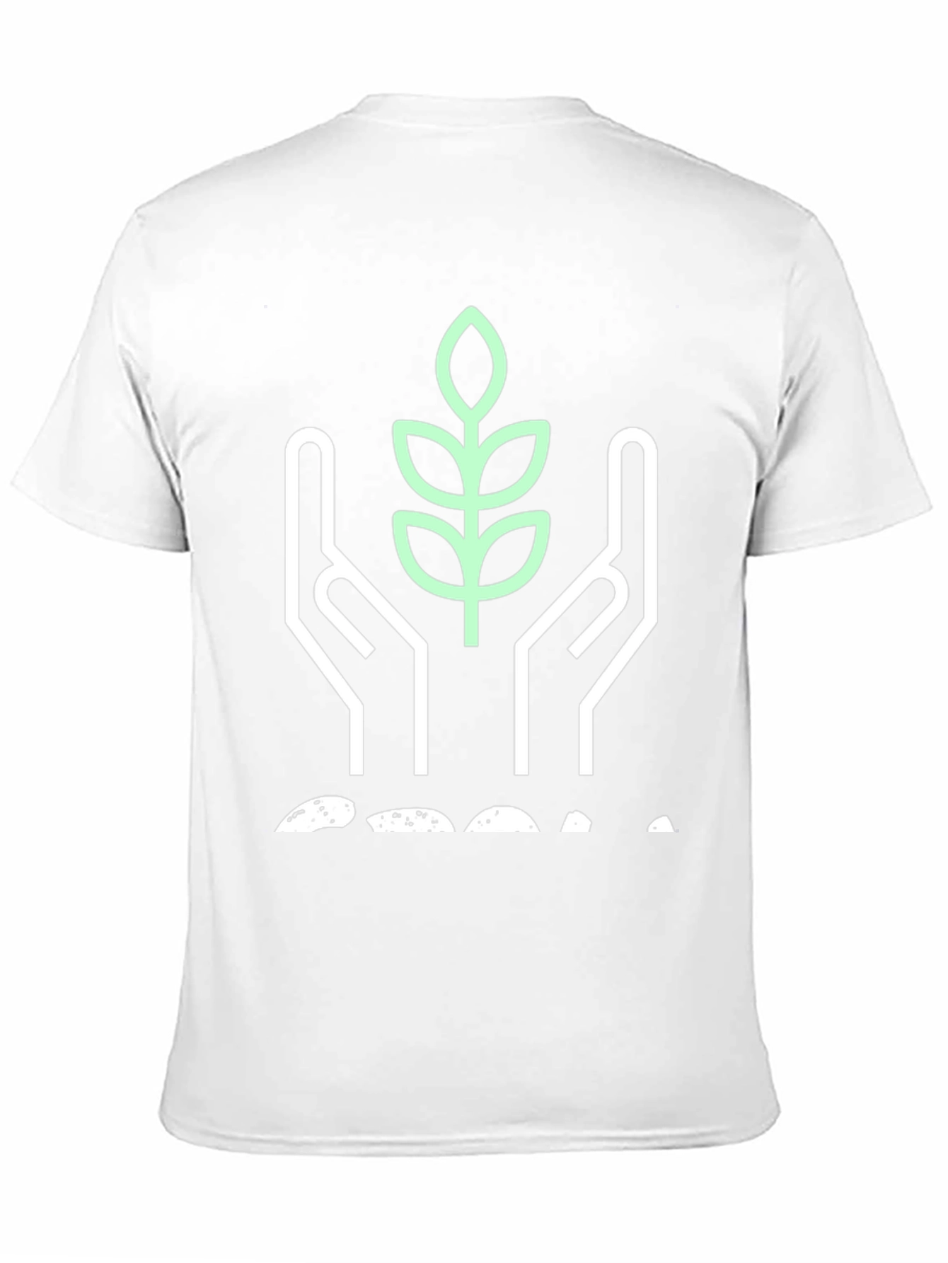 Eco-Friendly Black T-Shirt with Plant Graphic