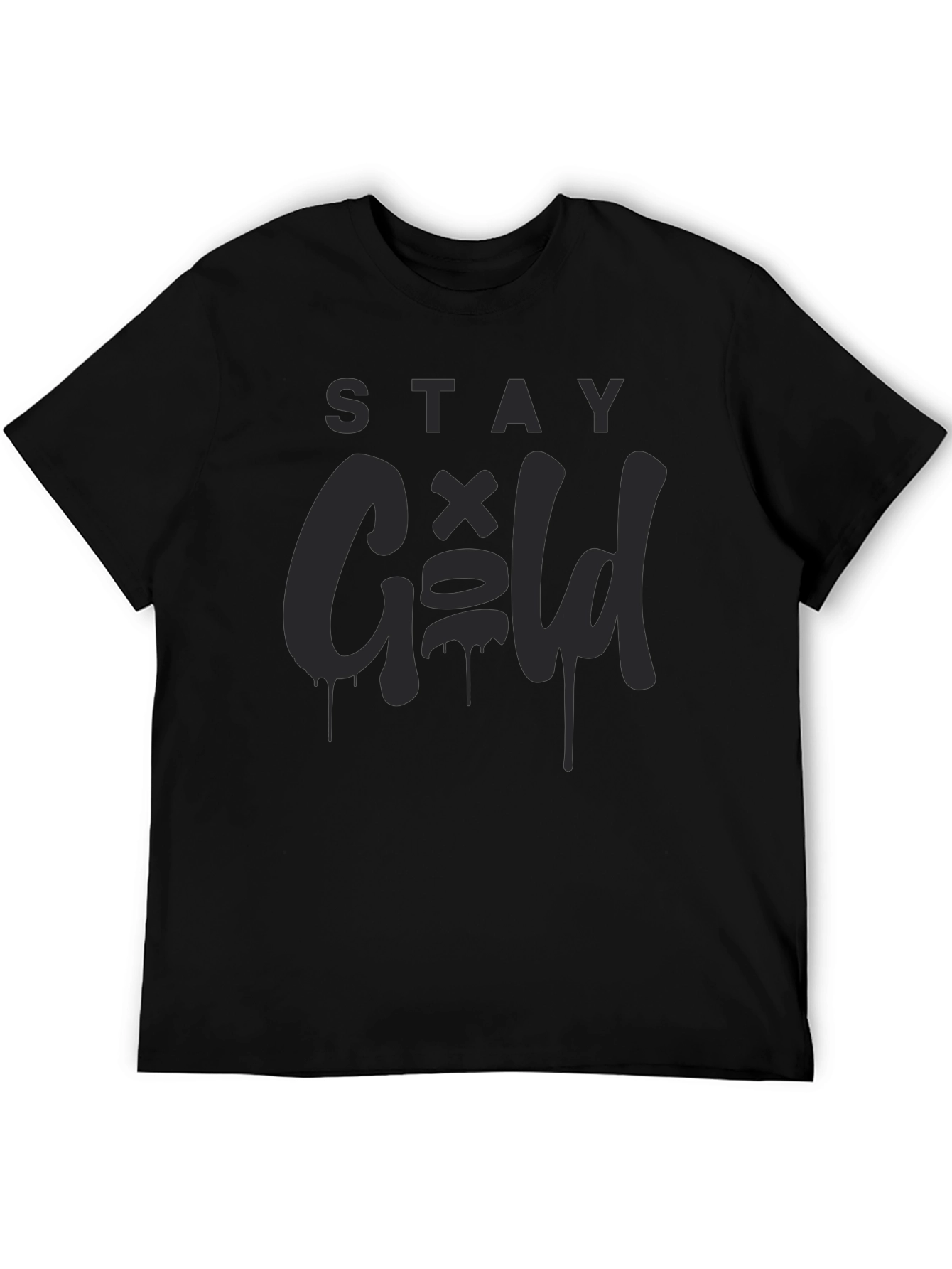 Stay Gold Black Graphic Tee