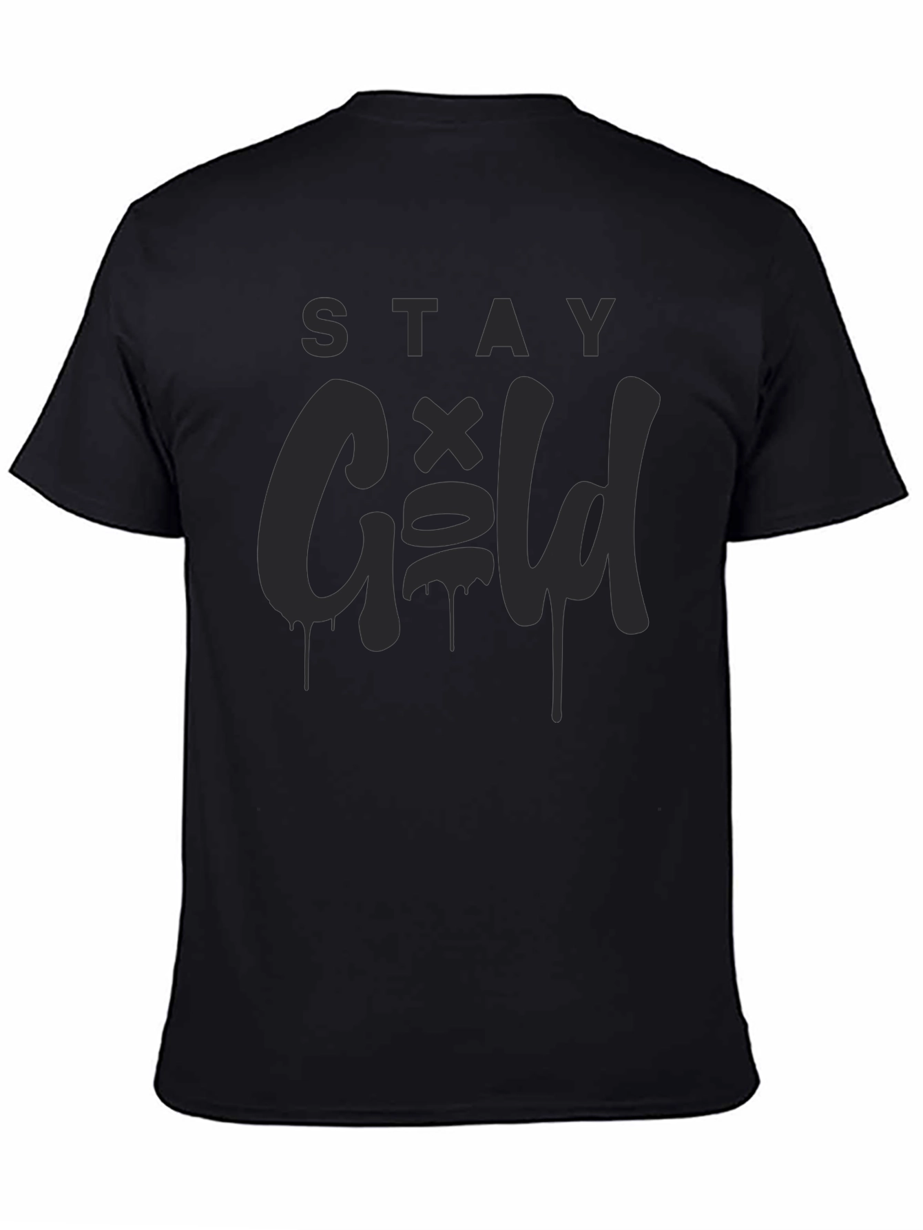 Stay Gold Black Graphic Tee