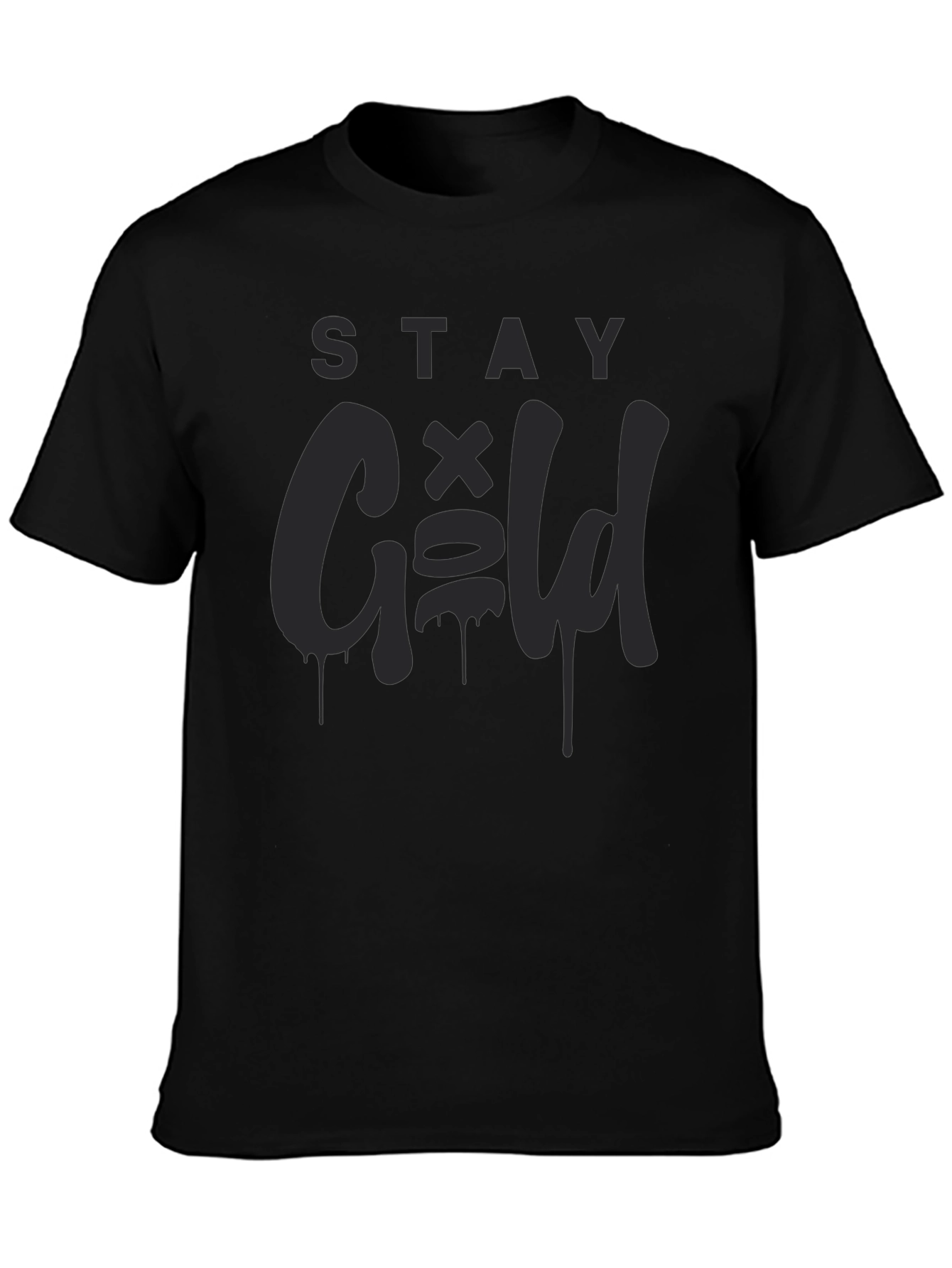 Stay Gold Black Graphic Tee