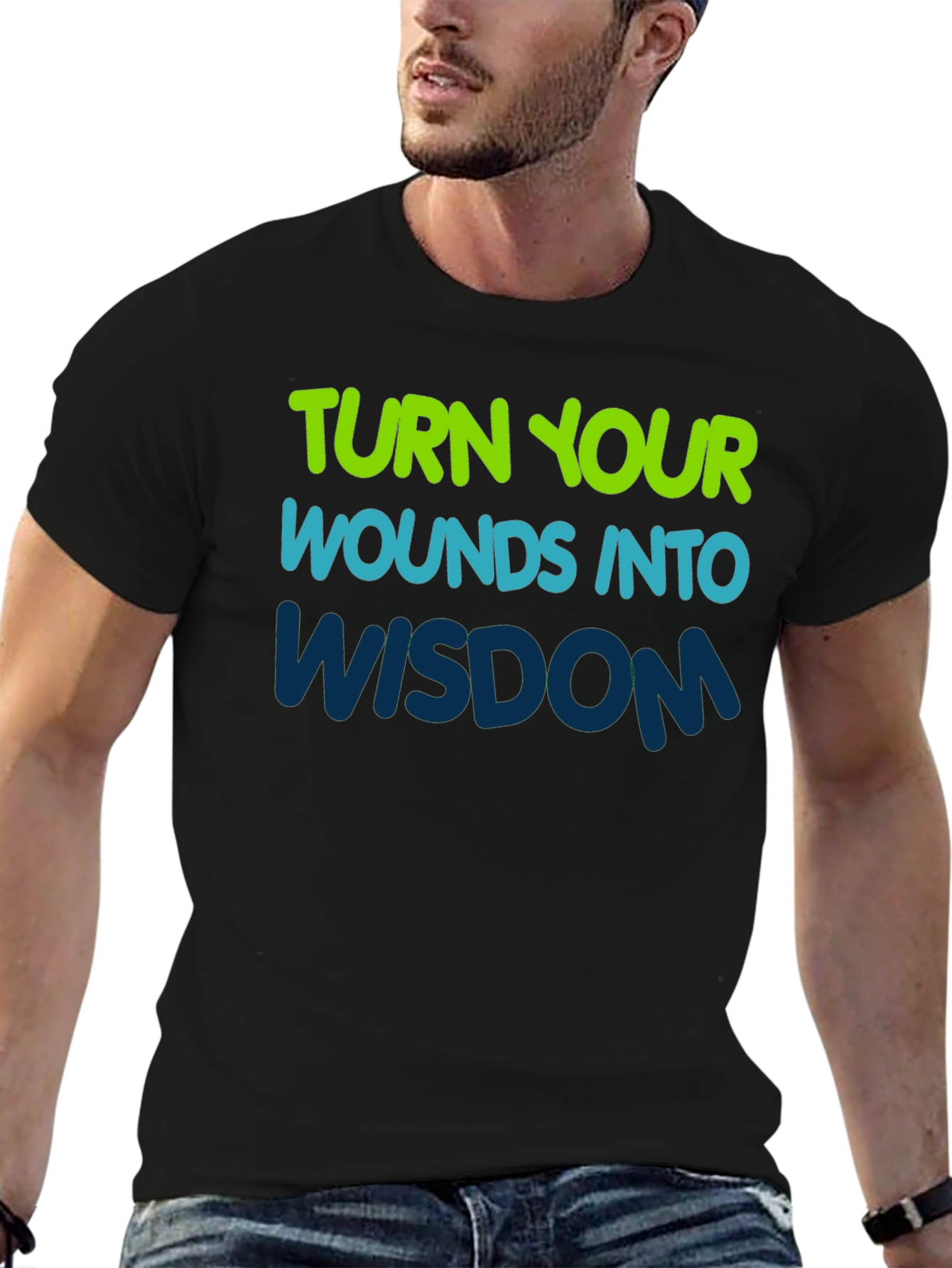 Inspirational Graphic Tee - Turn Wounds Into Wisdom