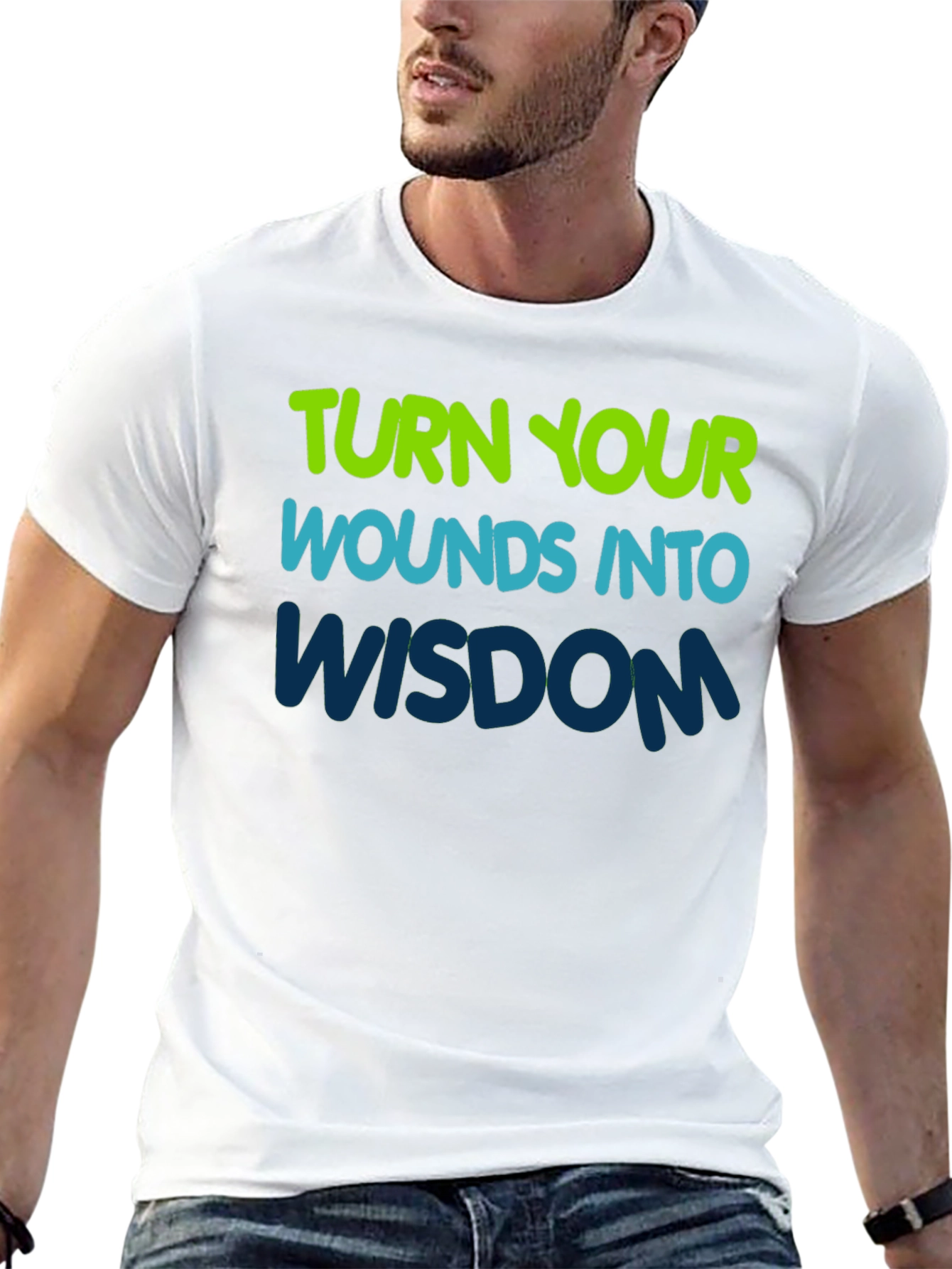 Inspirational Graphic Tee - Turn Wounds Into Wisdom
