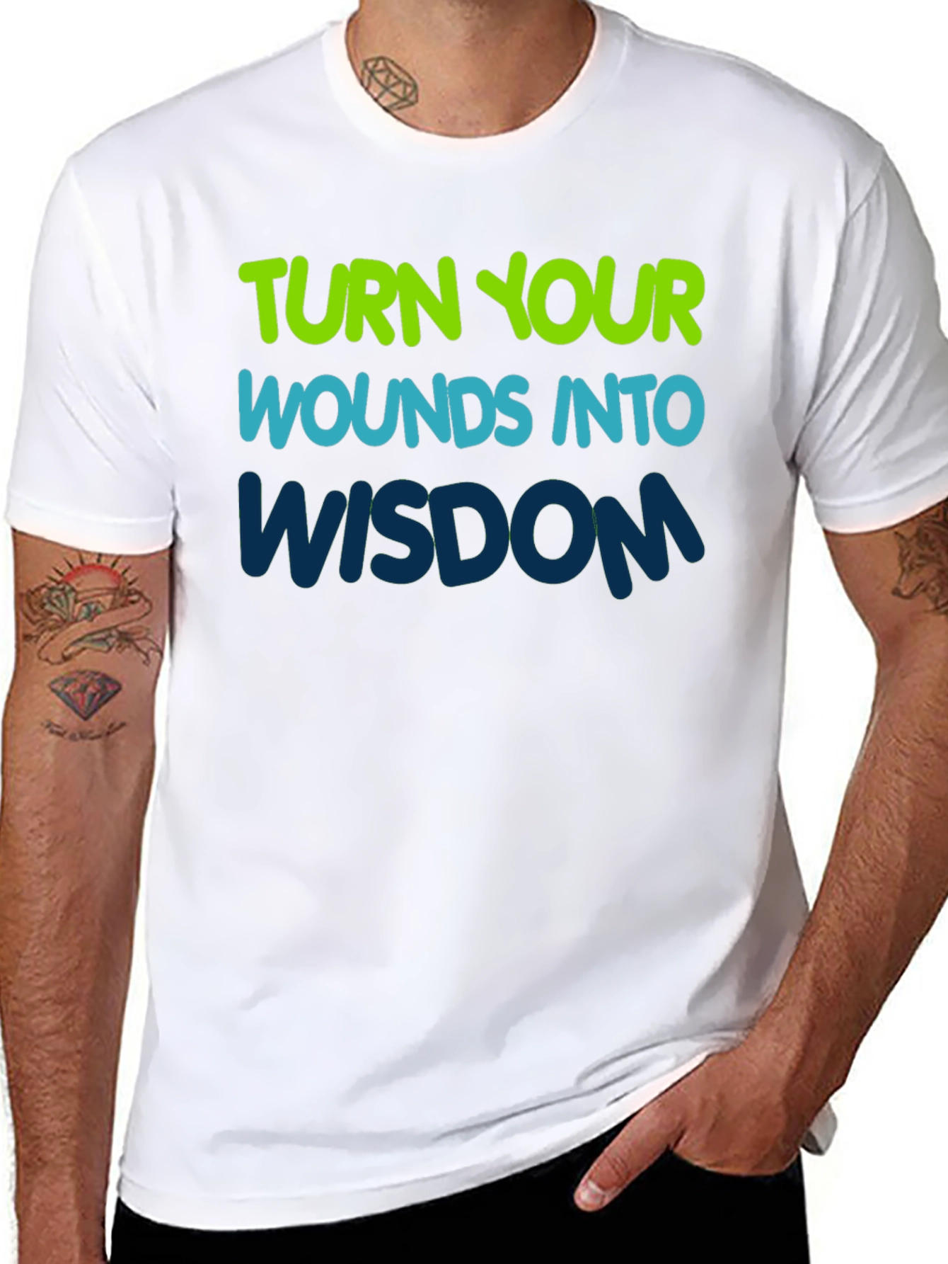 Inspirational Graphic Tee - Turn Wounds Into Wisdom