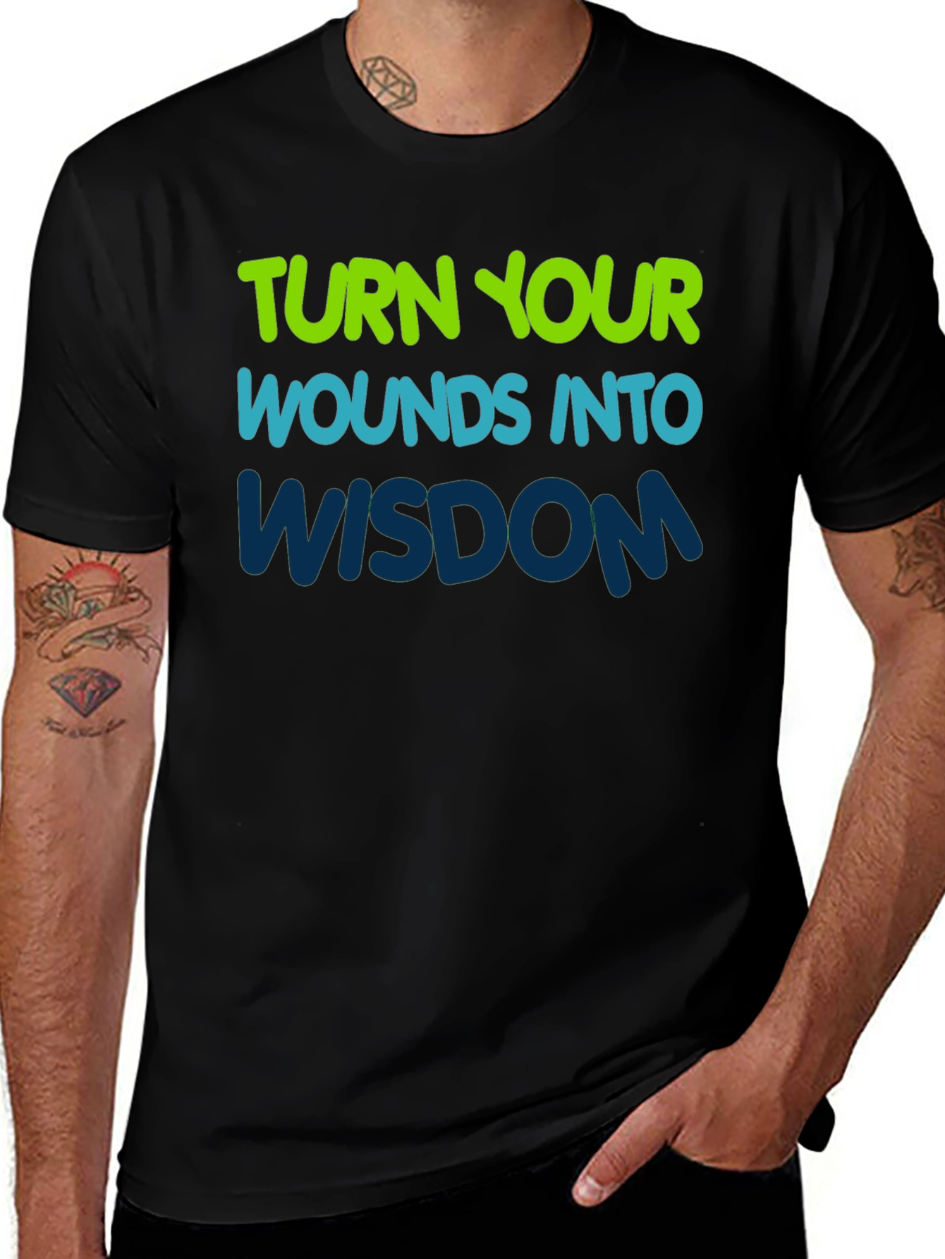 Inspirational Graphic Tee - Turn Wounds Into Wisdom