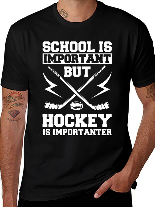 School vs. Hockey Funny T-Shirt