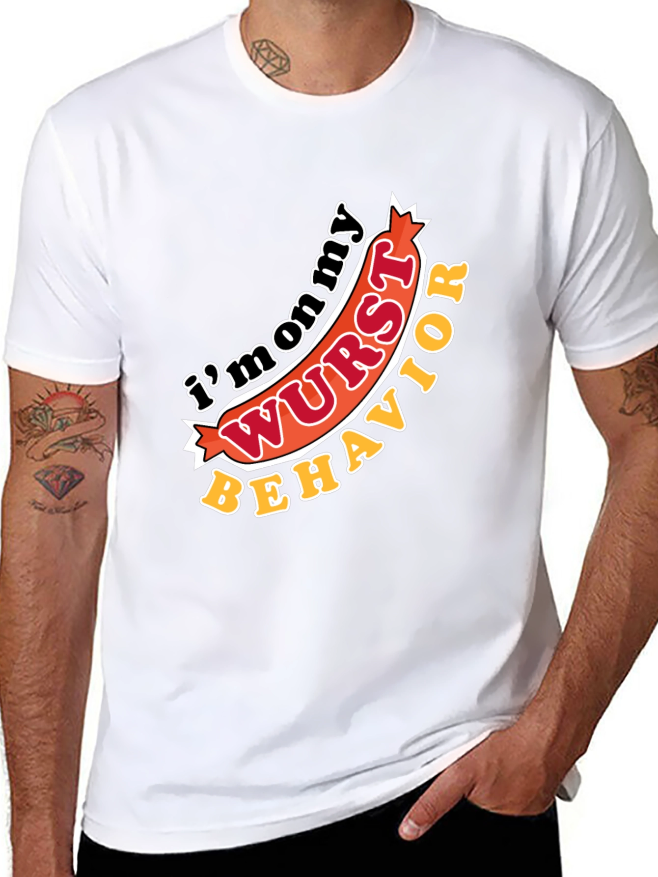 Funny Im on my Wurst Behavior Graphic T-Shirt