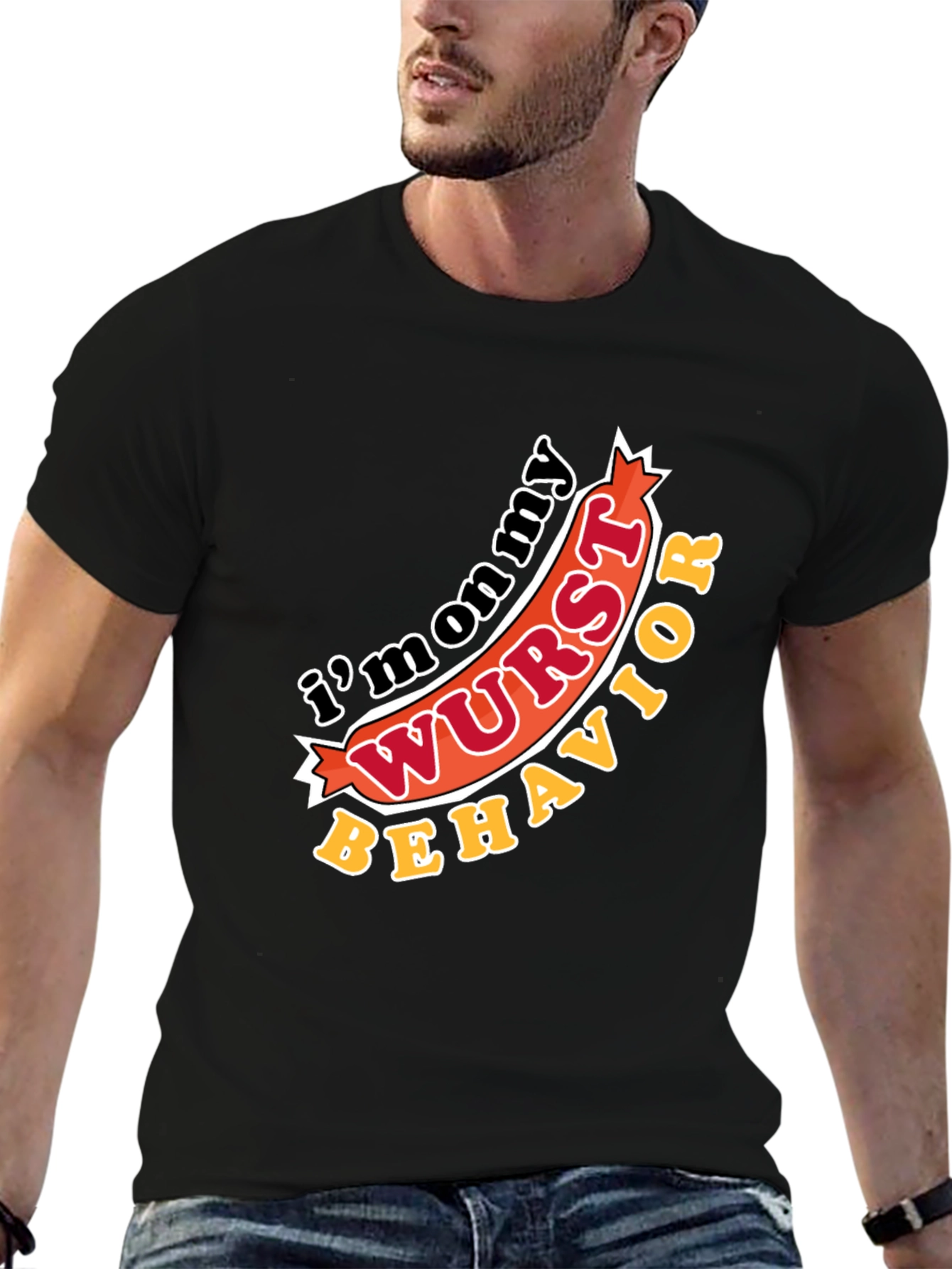 Funny Im on my Wurst Behavior Graphic T-Shirt