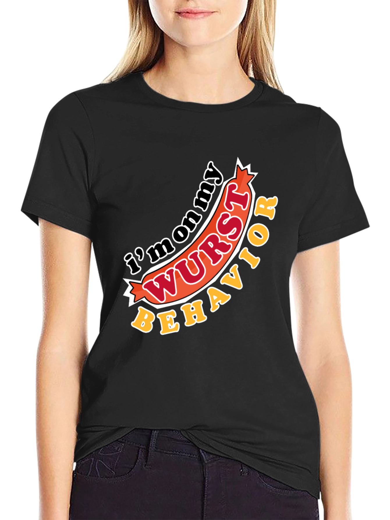 Funny Im on my Wurst Behavior Graphic T-Shirt