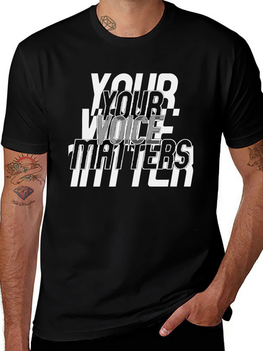 Your Voice Matters Graphic Tee - Black