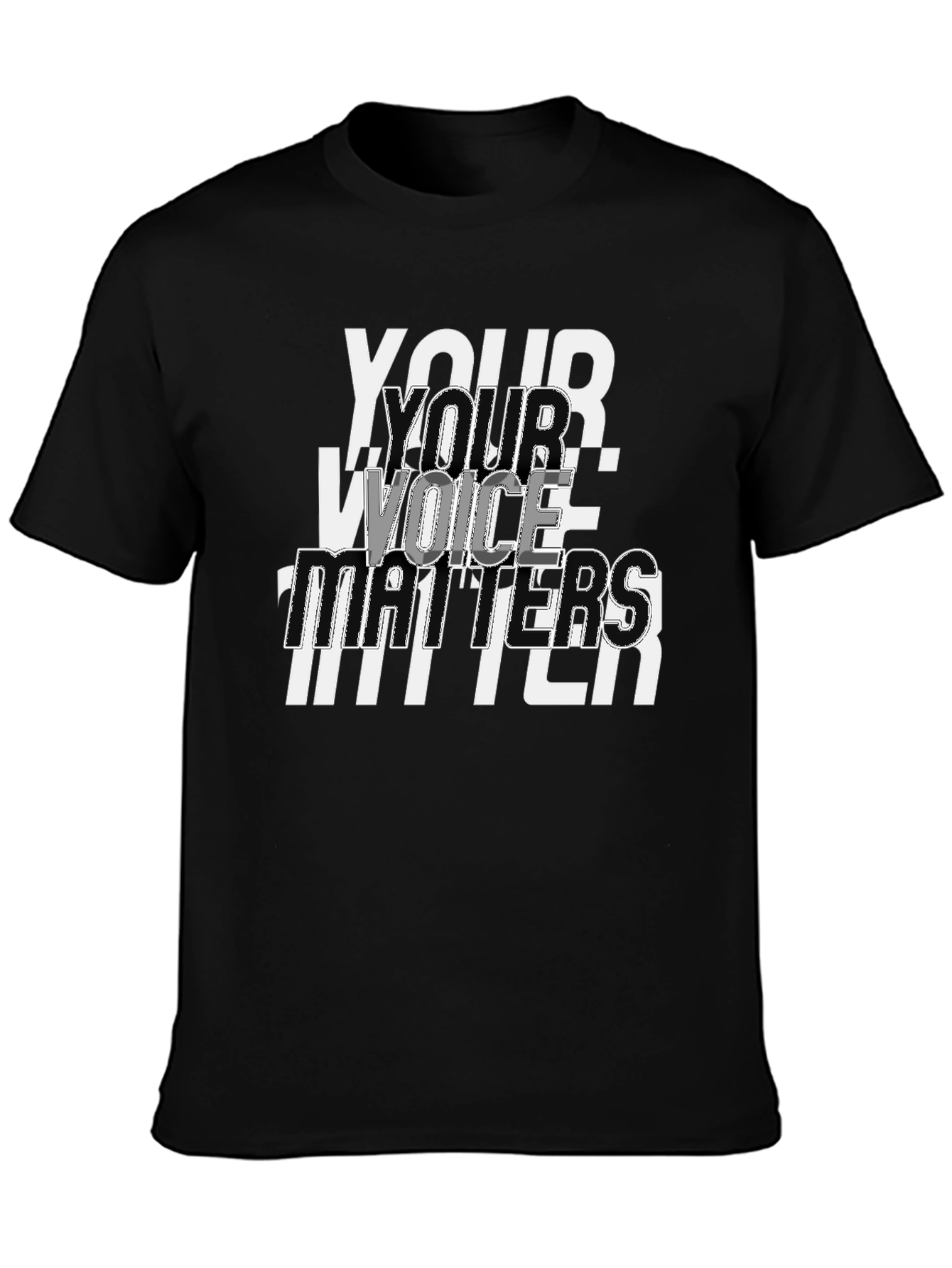 Your Voice Matters Graphic Tee - Black