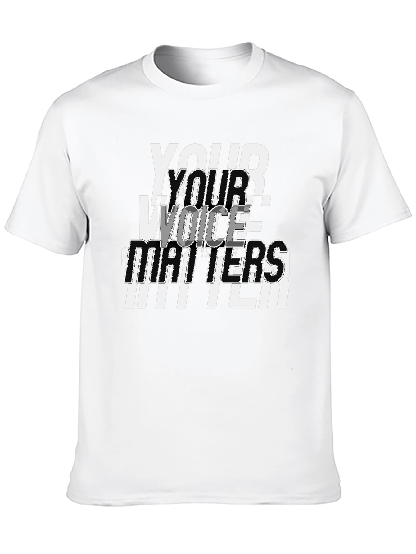 Your Voice Matters Graphic Tee - Black