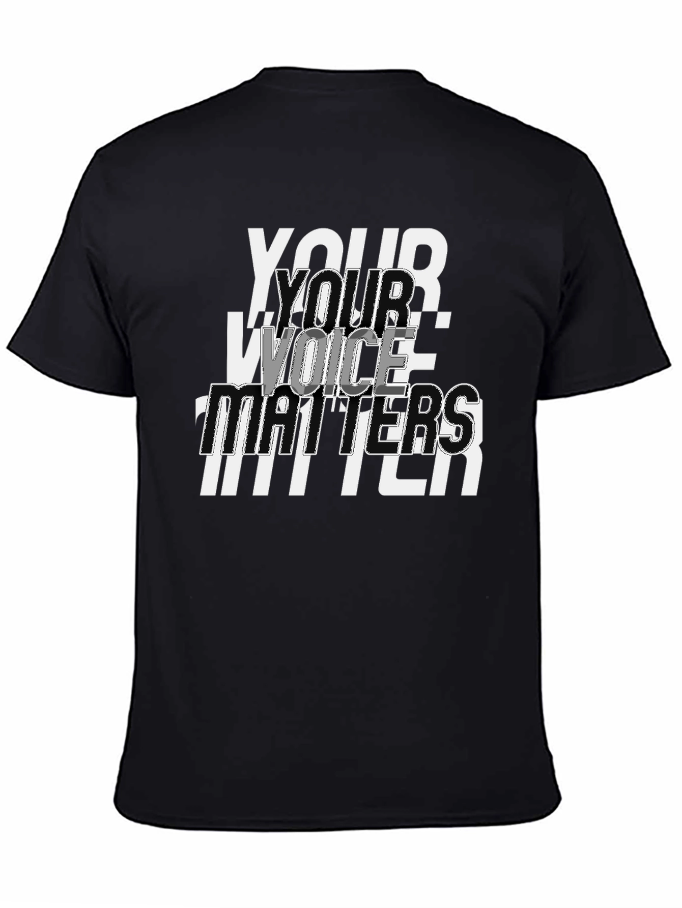 Your Voice Matters Graphic Tee - Black