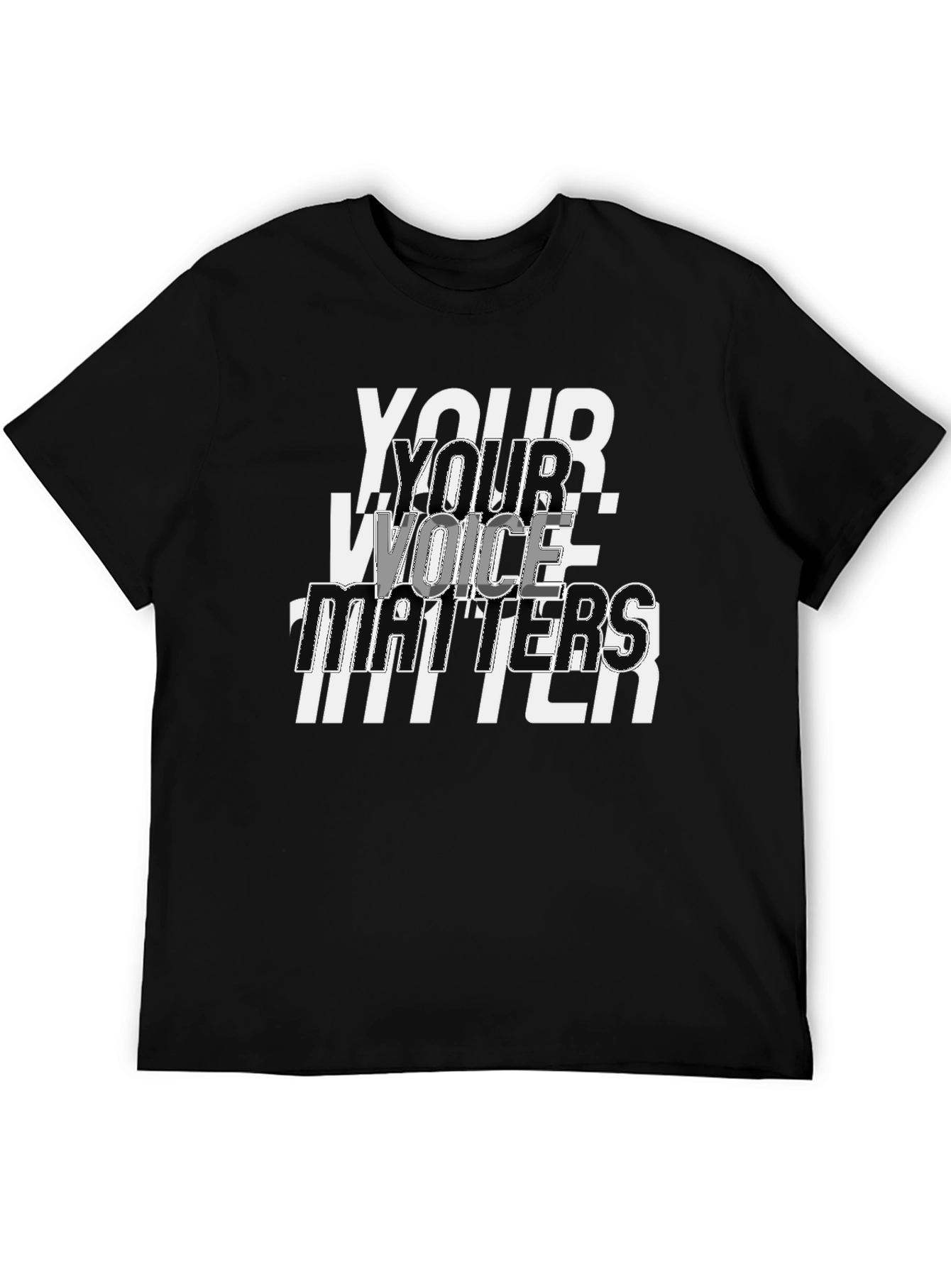 Your Voice Matters Graphic Tee - Black