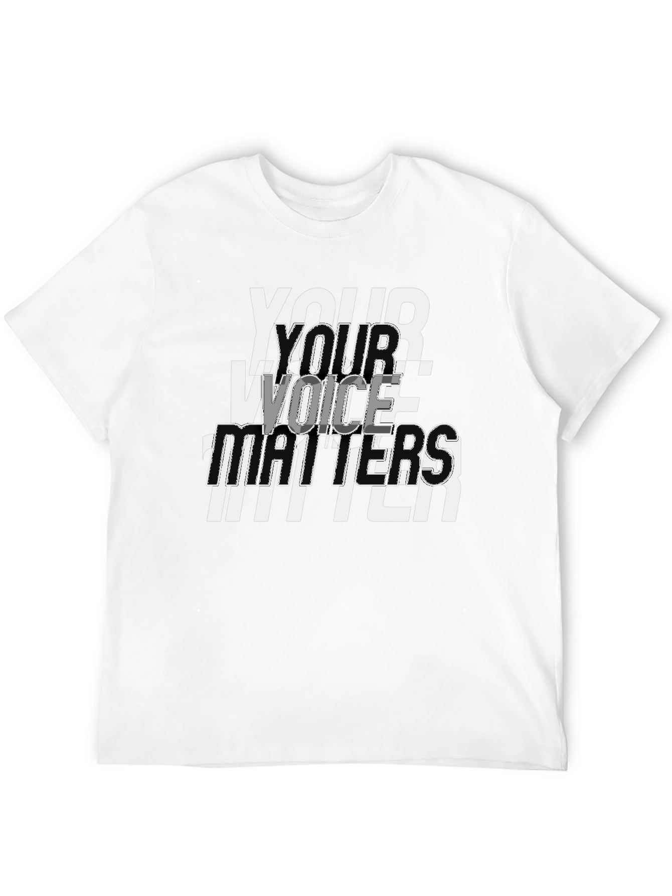 Your Voice Matters Graphic Tee - Black