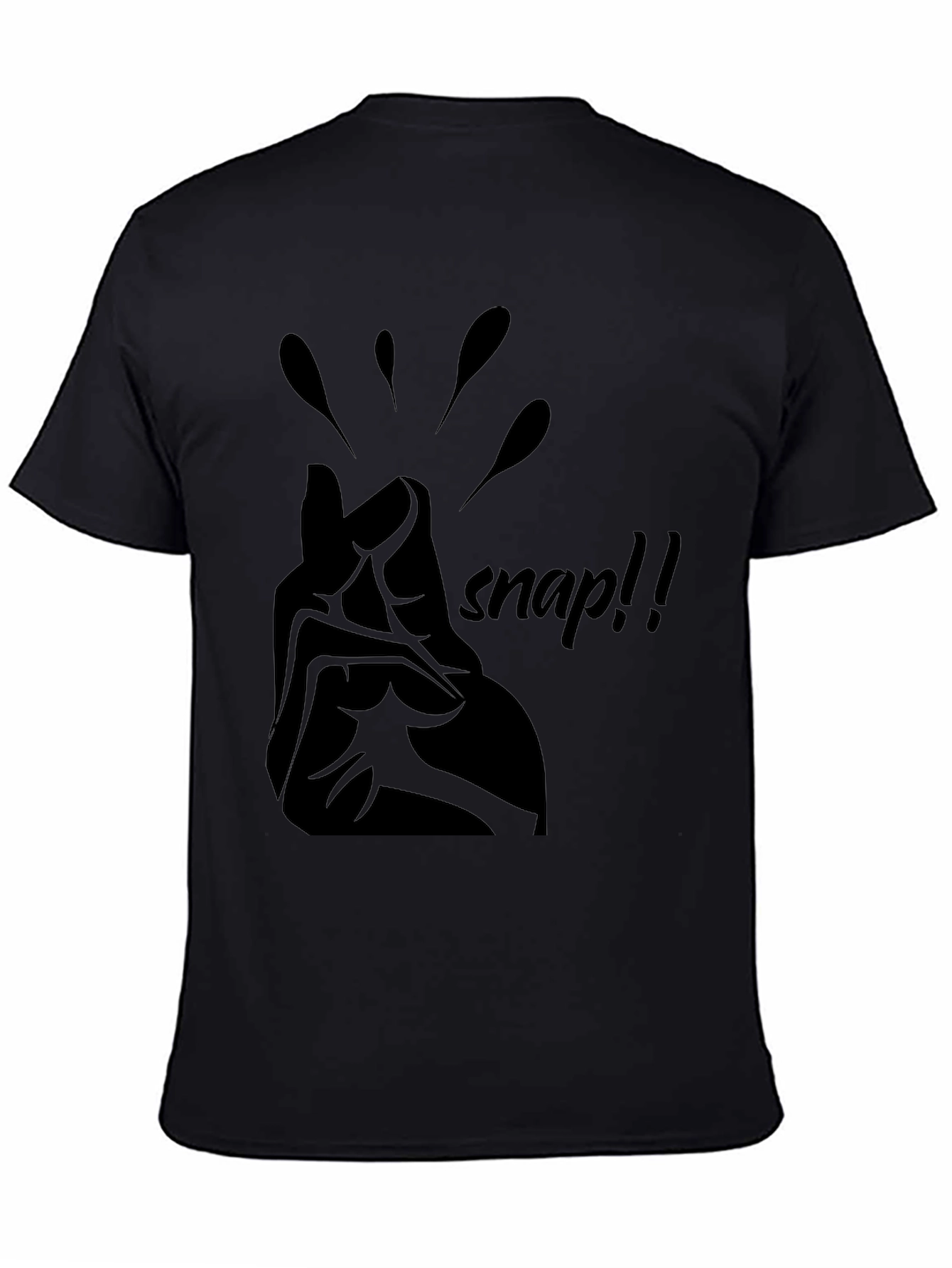 Black Snap!! Graphic Tee - Casual Style