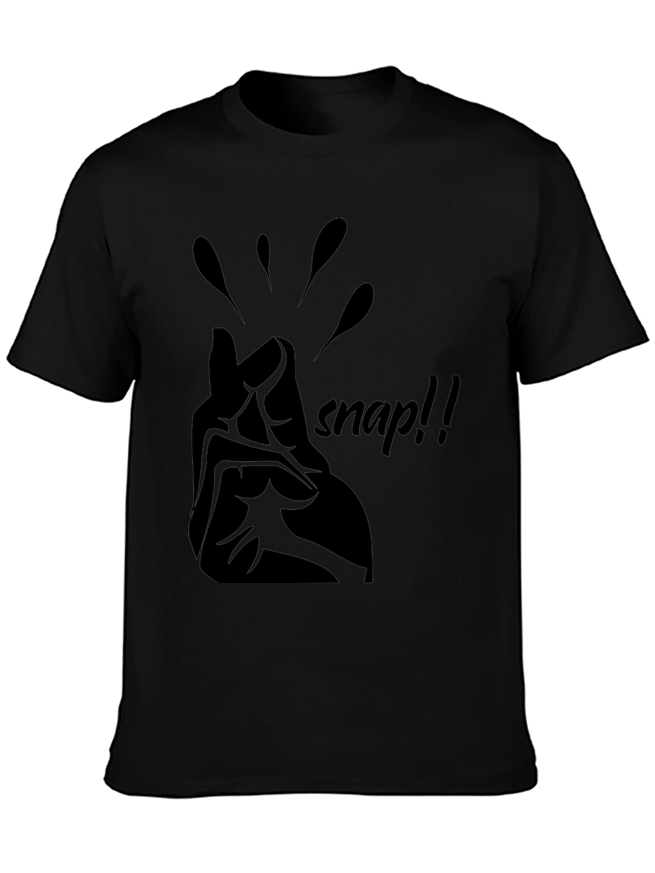 Black Snap!! Graphic Tee - Casual Style