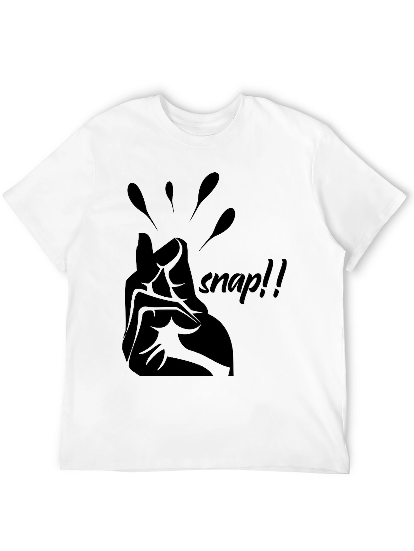 Black Snap!! Graphic Tee - Casual Style