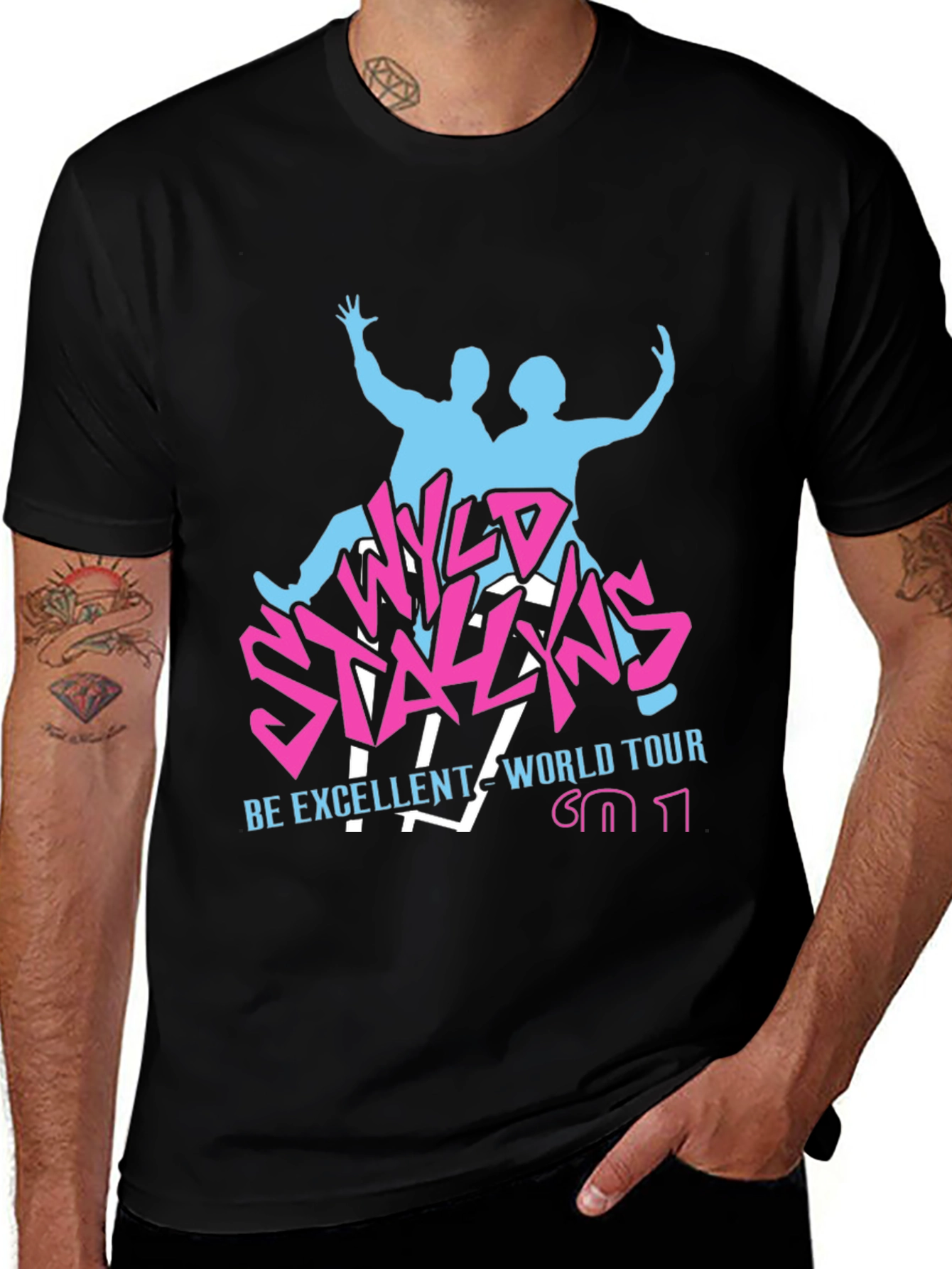 Wyld Stallyns World Tour Black T-Shirt
