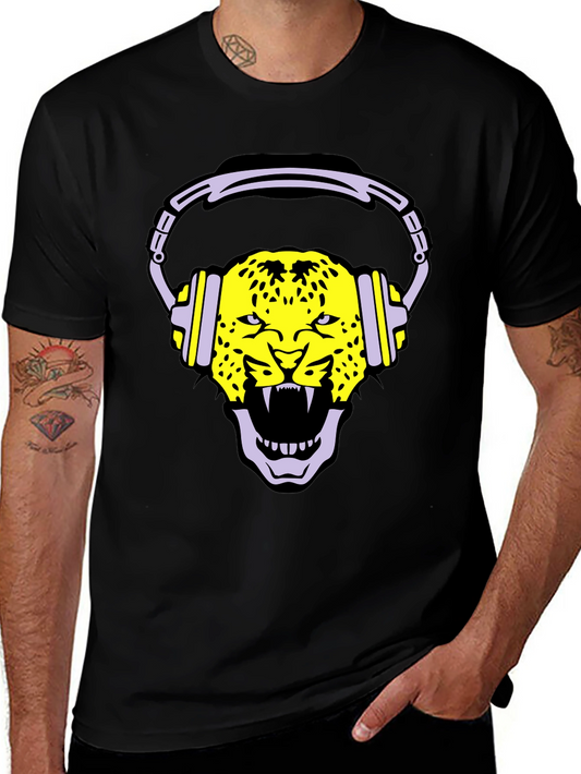 Leopard DJ Graphic Tee - Cool and Unique!