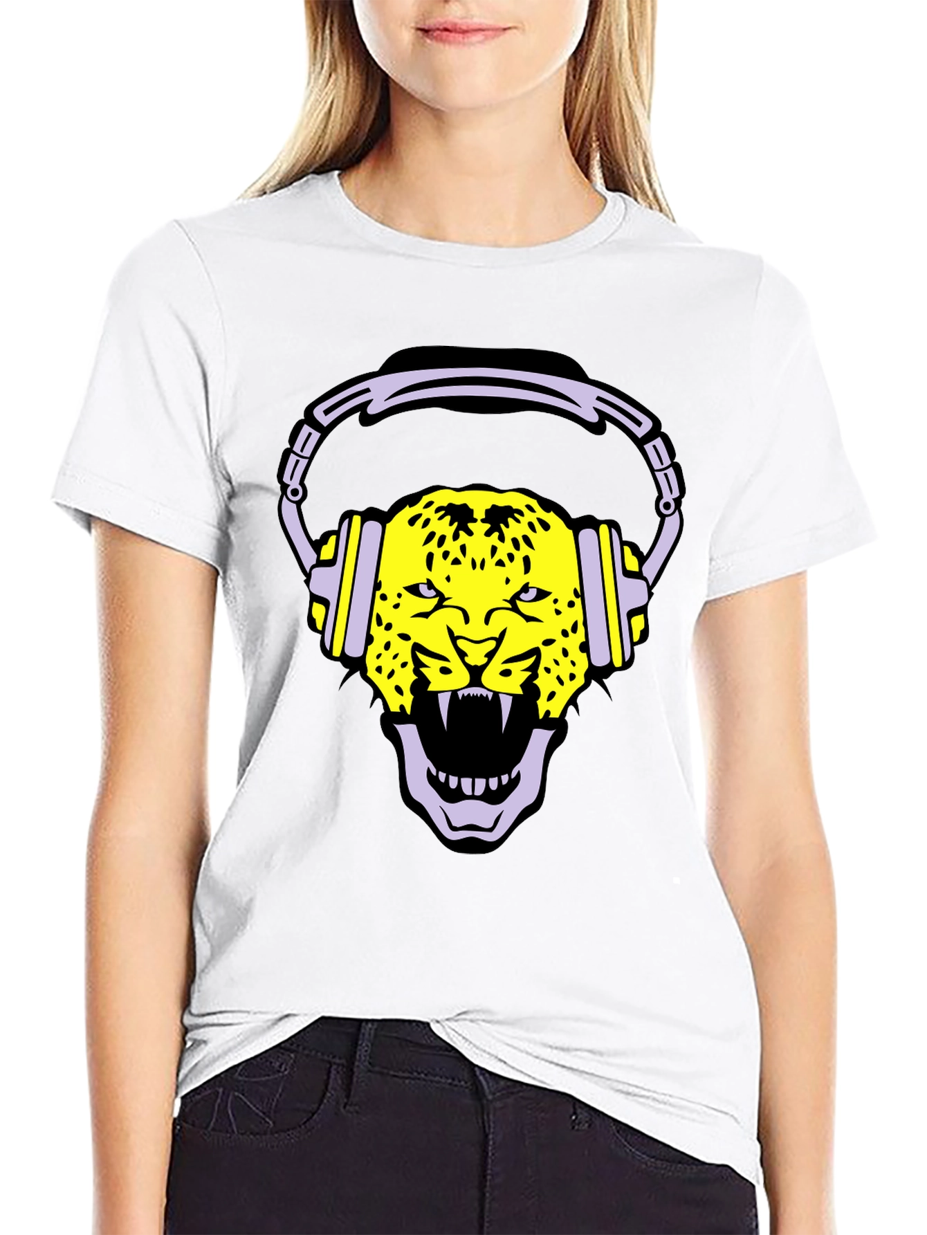 Leopard DJ Graphic Tee - Cool and Unique!
