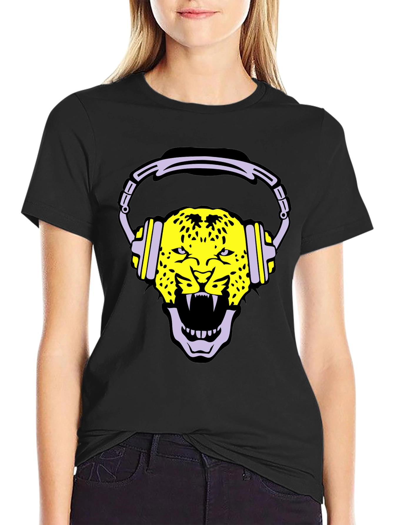 Leopard DJ Graphic Tee - Cool and Unique!