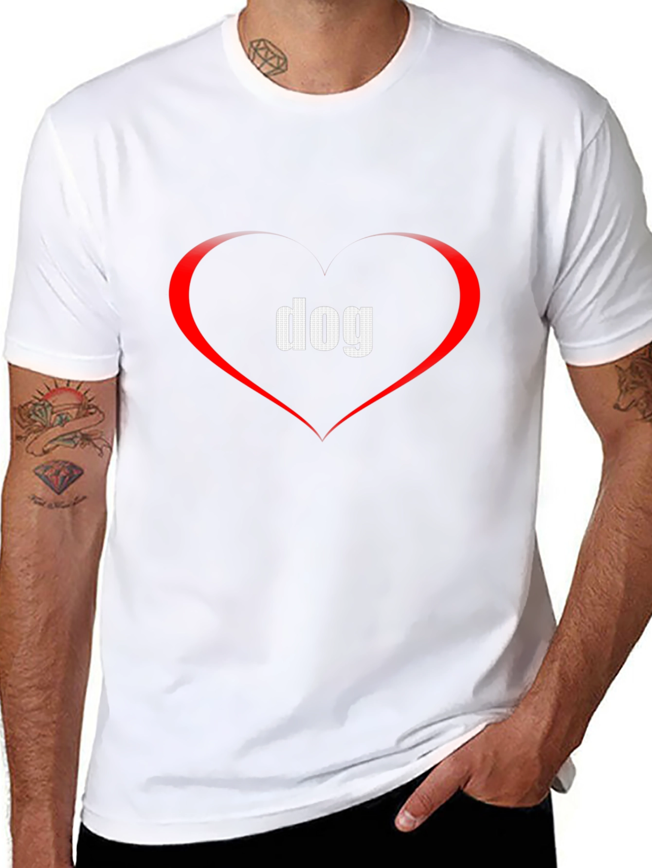I Love Dogs T-Shirt - Heart Graphic Tee