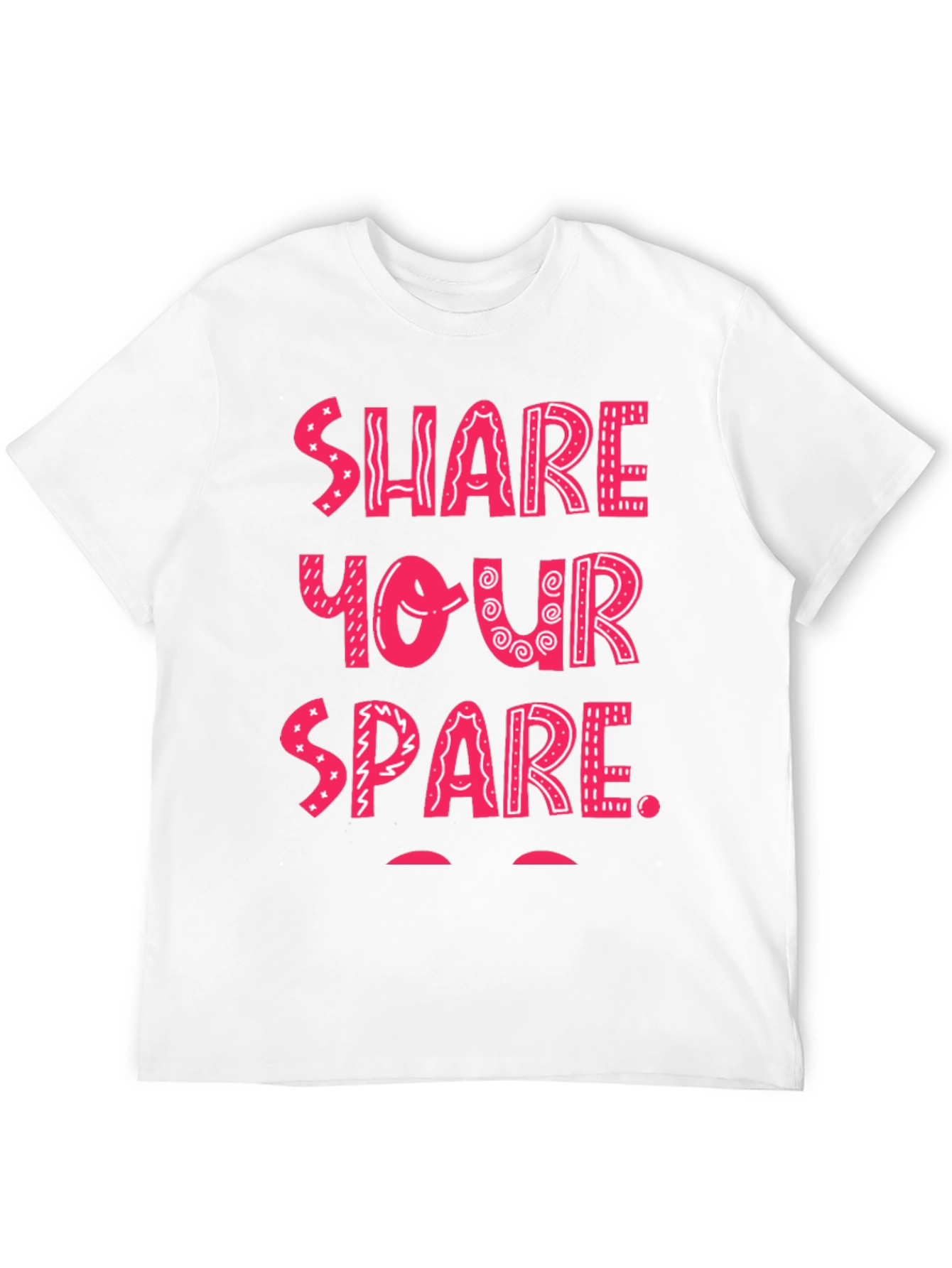 Share Your Spare Graphic Tee - Black Cotton