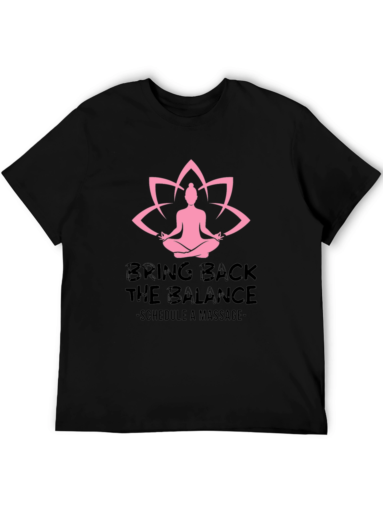 Balance Massage Black Graphic Tee