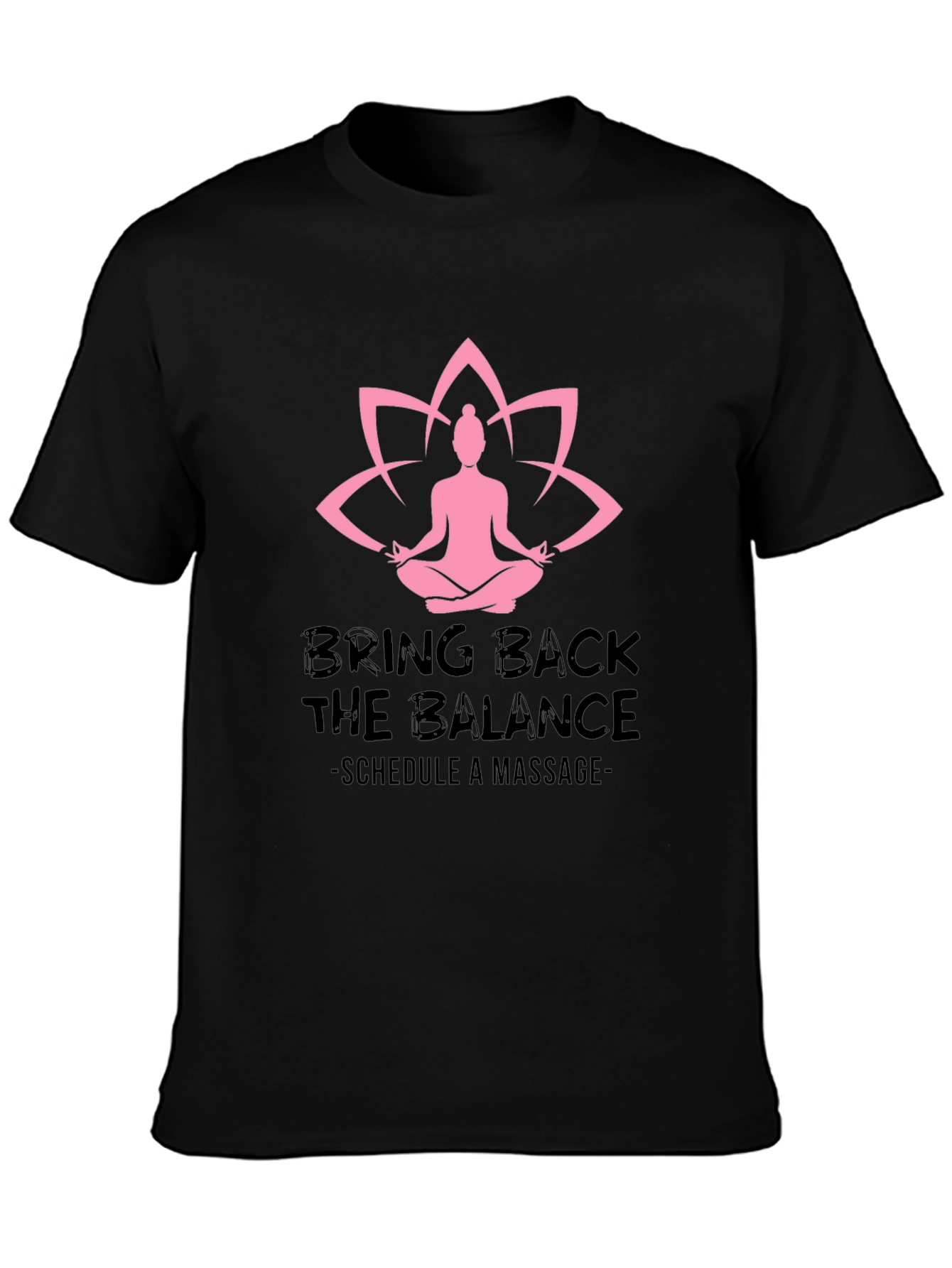 Balance Massage Black Graphic Tee