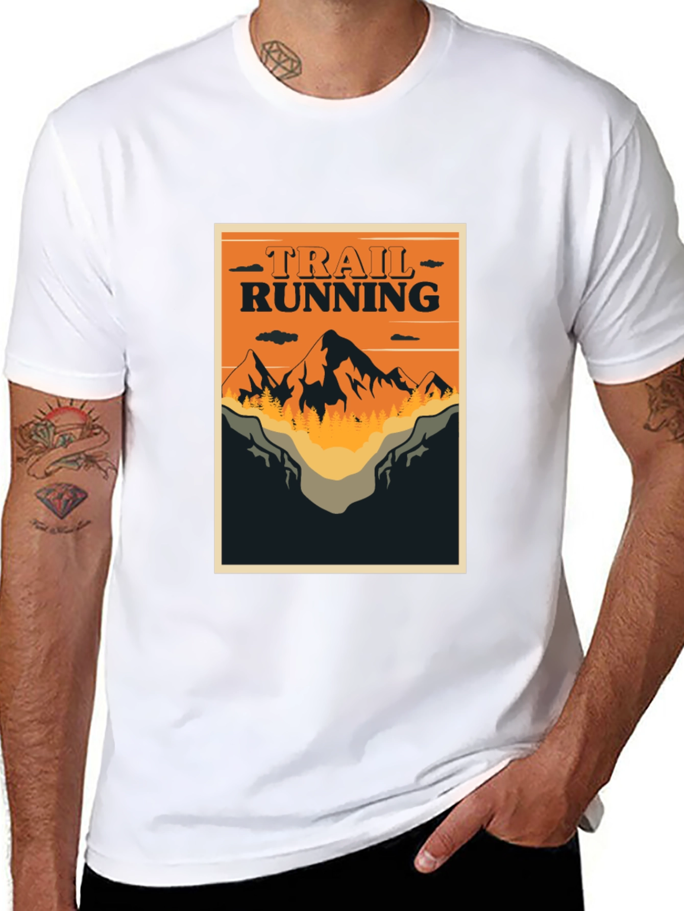 Trail Running Graphic Tee - Outdoor Adventure Shirt
