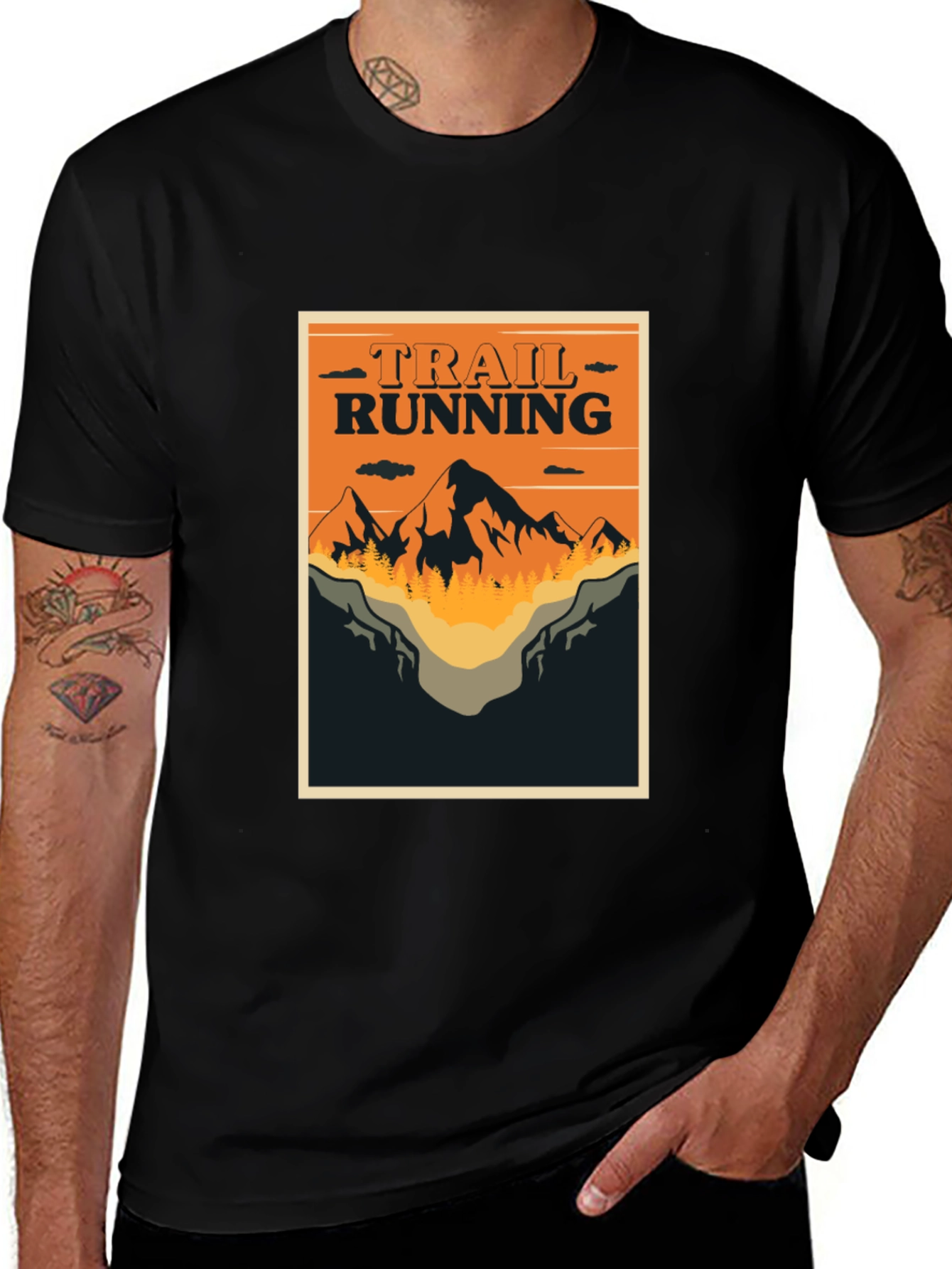 Trail Running Graphic Tee - Outdoor Adventure Shirt