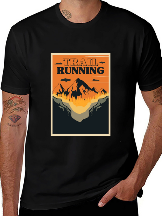 Trail Running Graphic Tee - Outdoor Adventure Shirt