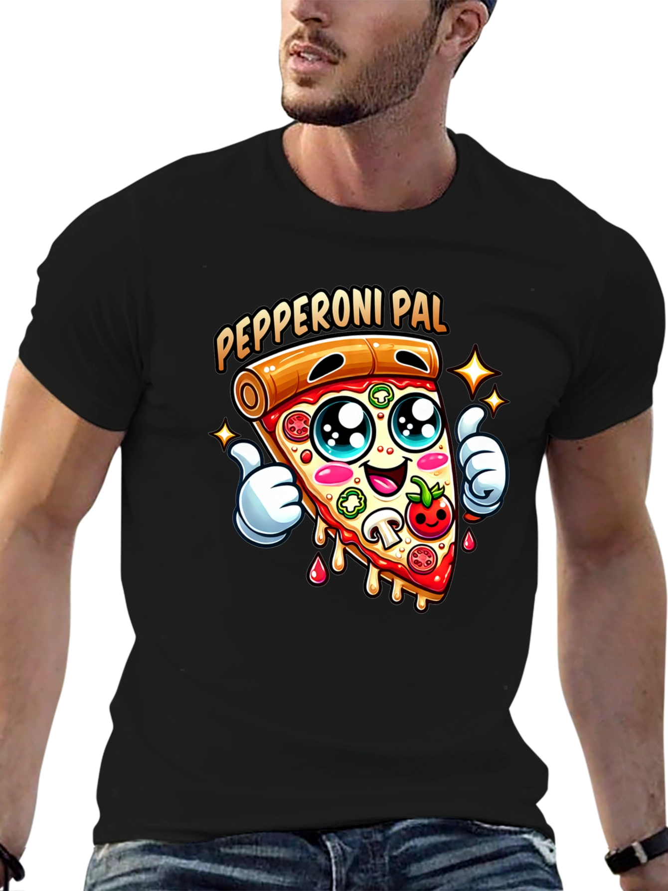 Pepperoni Pal Graphic Tee - Fun Pizza T-Shirt