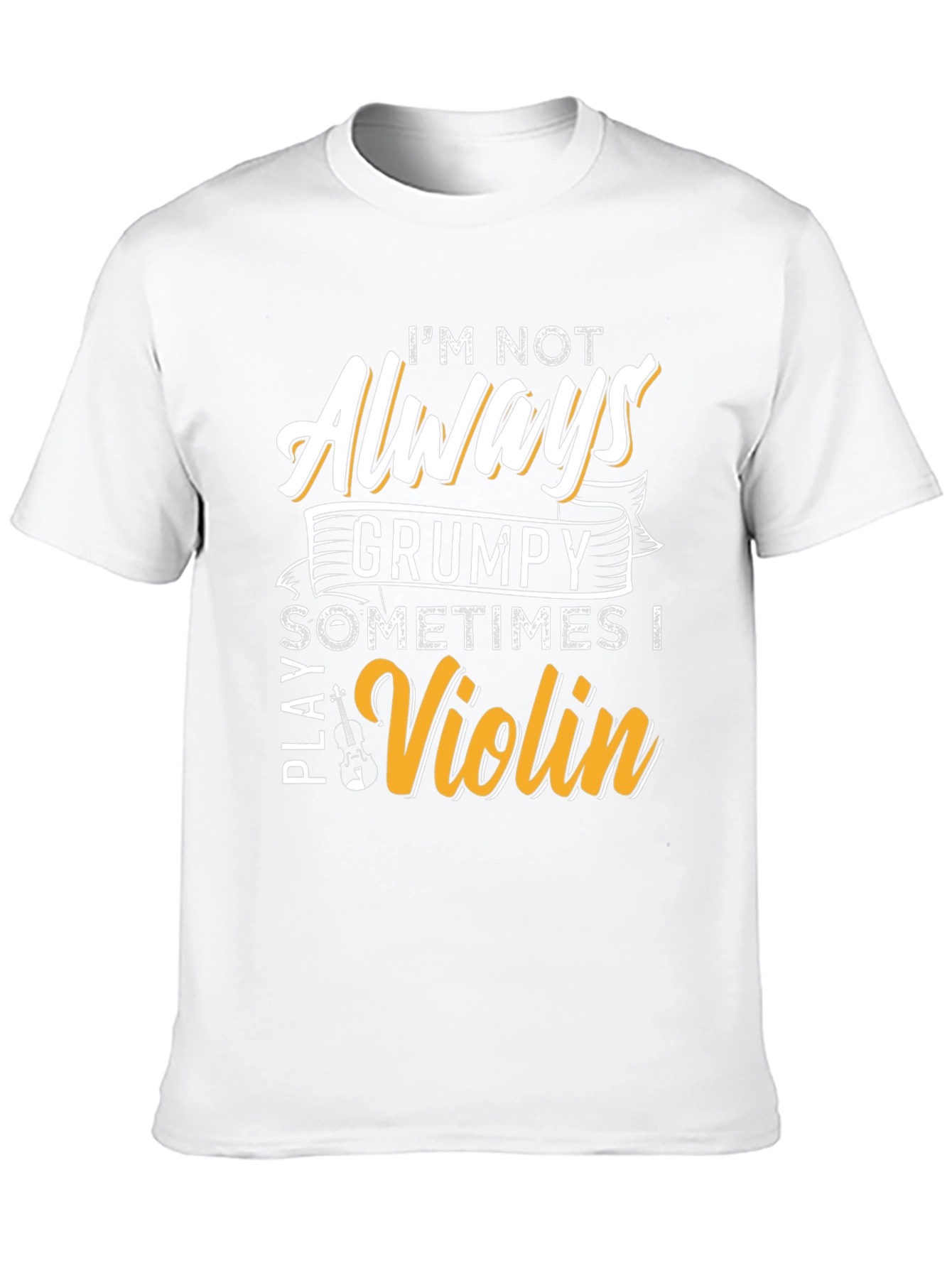 Grumpy Violinist Graphic Tee - Play Your Tune!