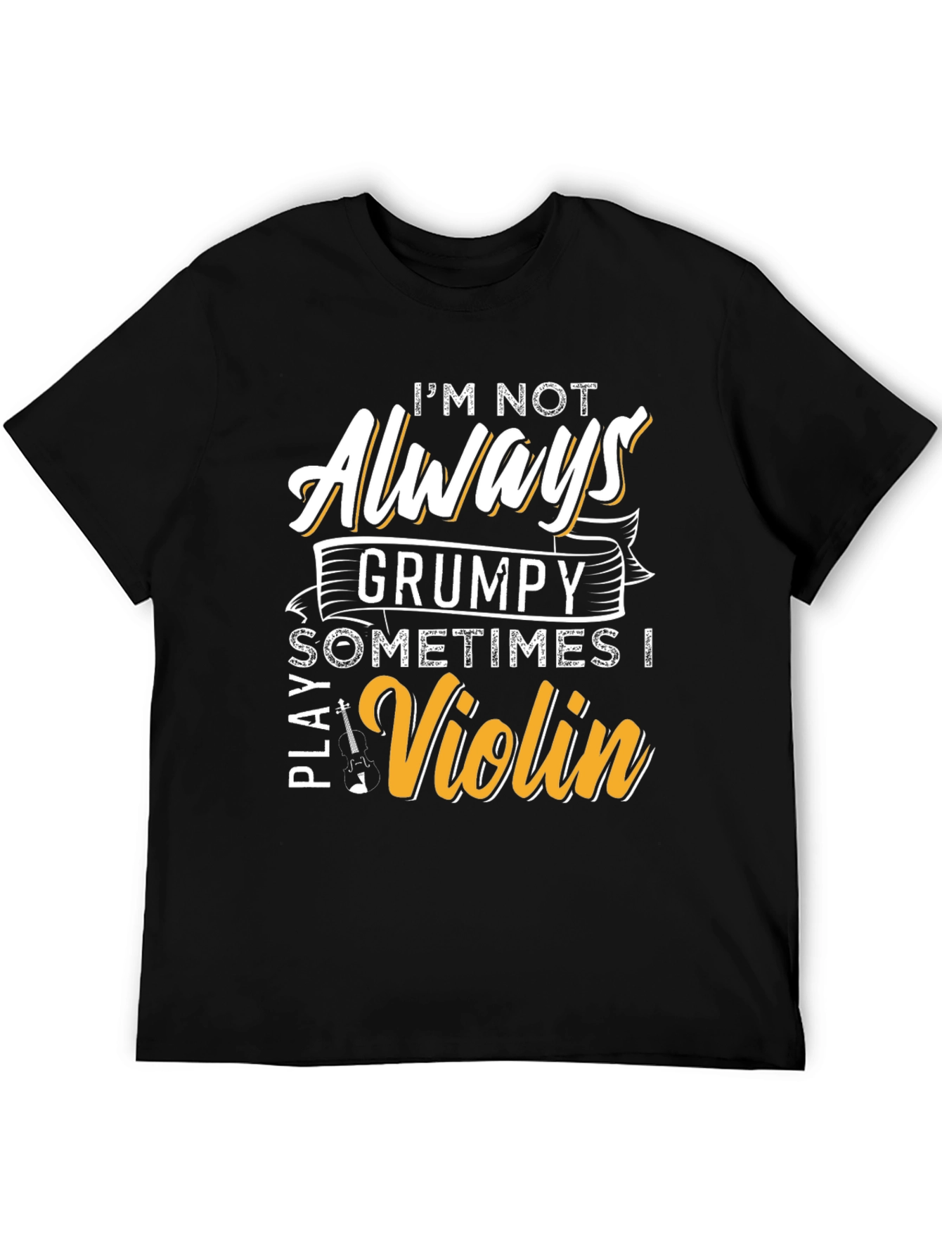 Grumpy Violinist Graphic Tee - Play Your Tune!