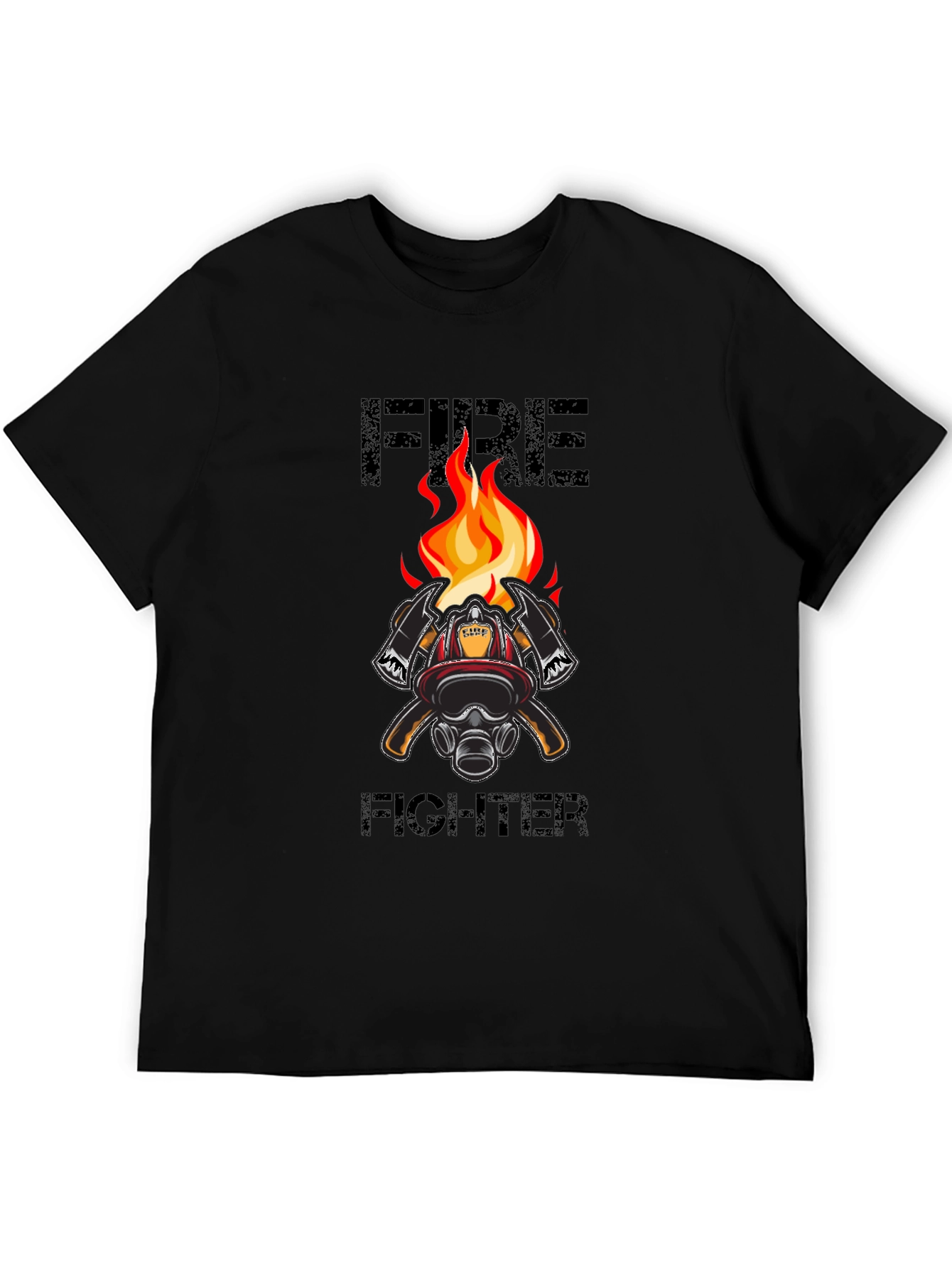 Firefighter Graphic T-Shirt - Black