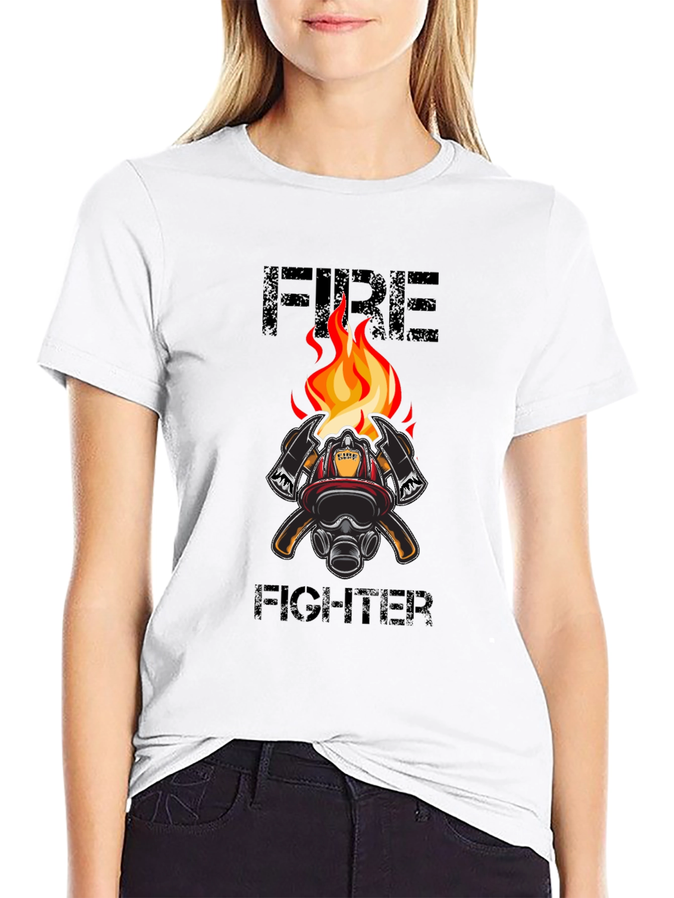 Firefighter Graphic T-Shirt - Black