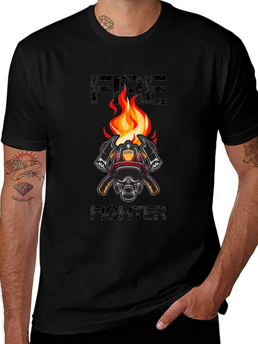 Firefighter Graphic T-Shirt - Black