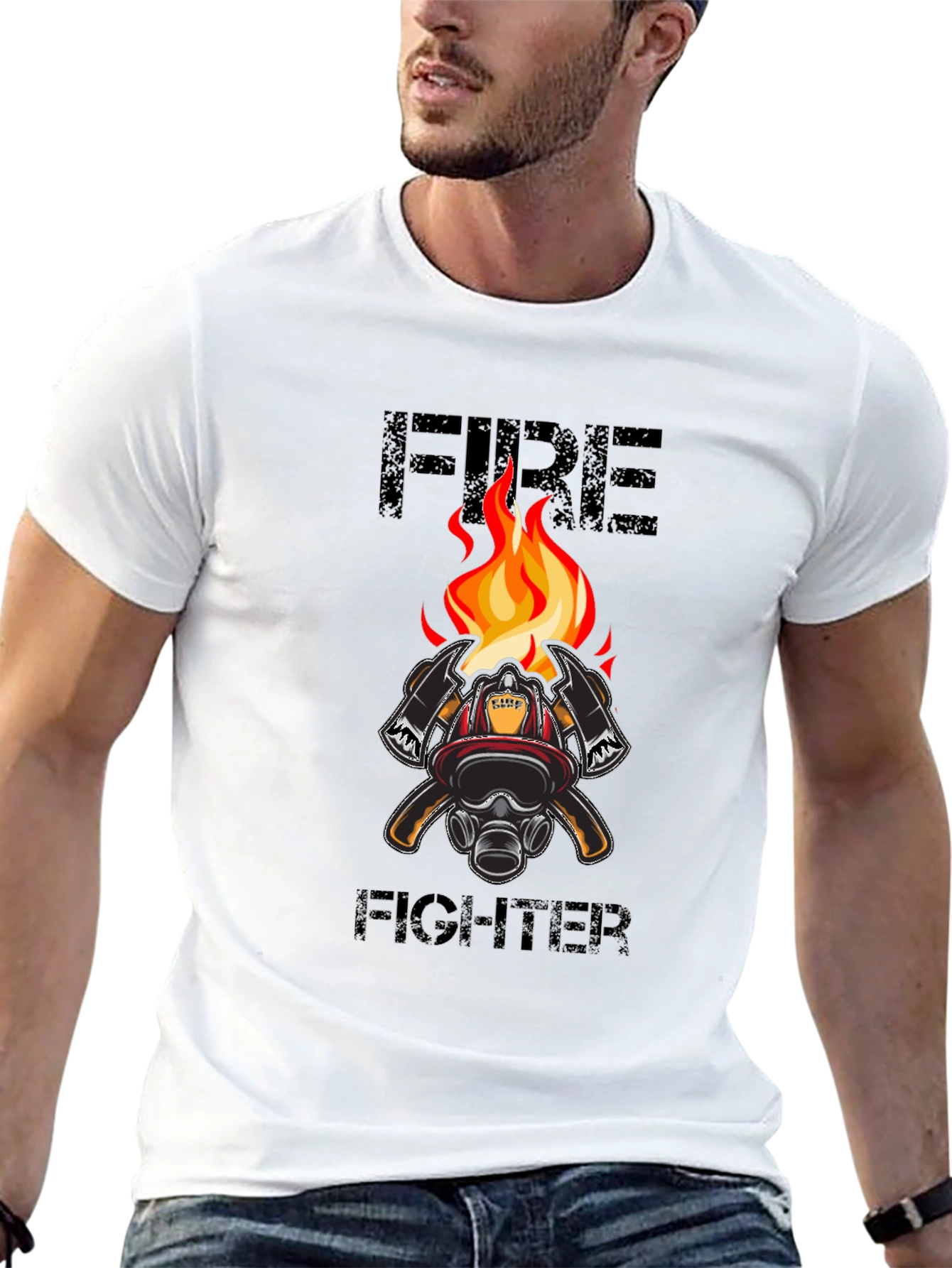 Firefighter Graphic T-Shirt - Black