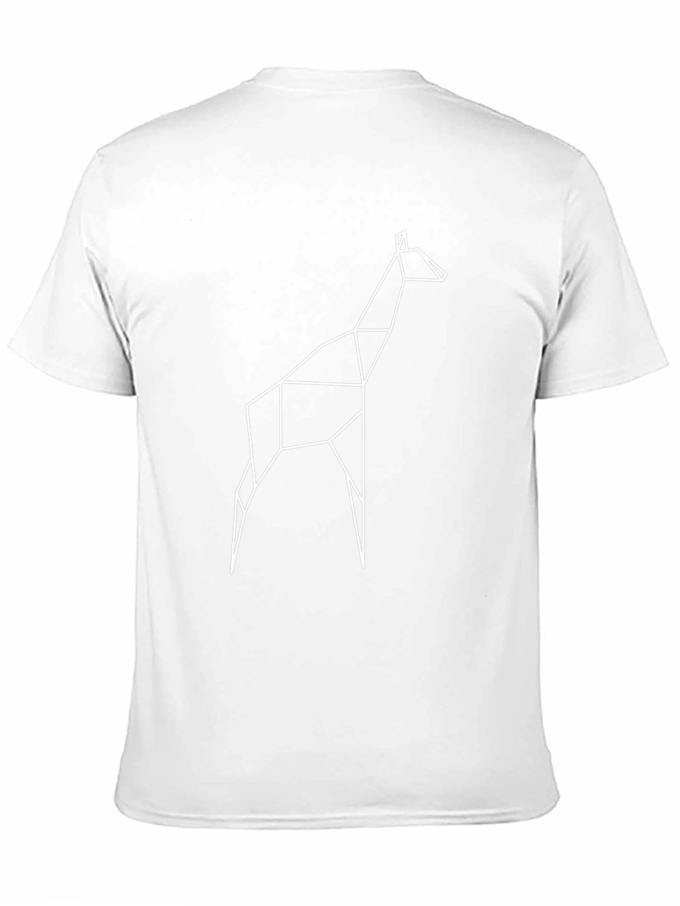 Geometric Giraffe Tee - Modern Black Graphic T-Shirt
