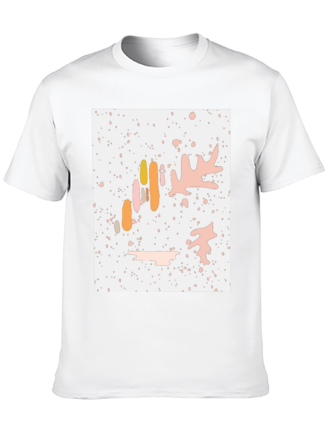 Abstract Art Print Black Crew Neck T-Shirt