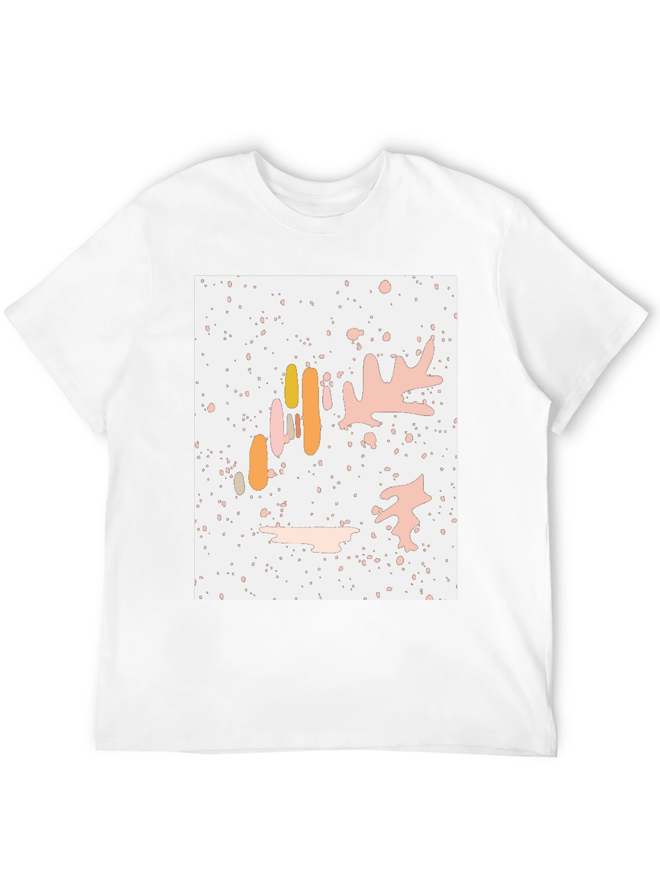 Abstract Art Print Black Crew Neck T-Shirt