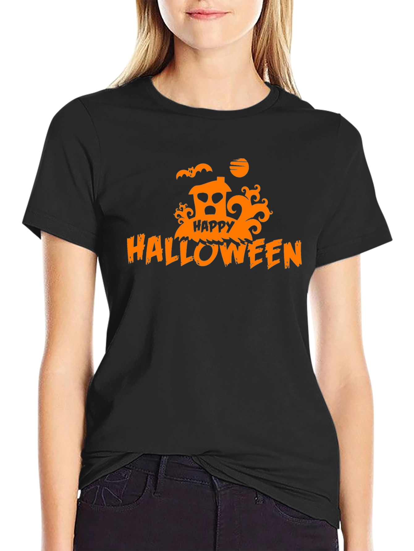 Happy Halloween Black T-Shirt