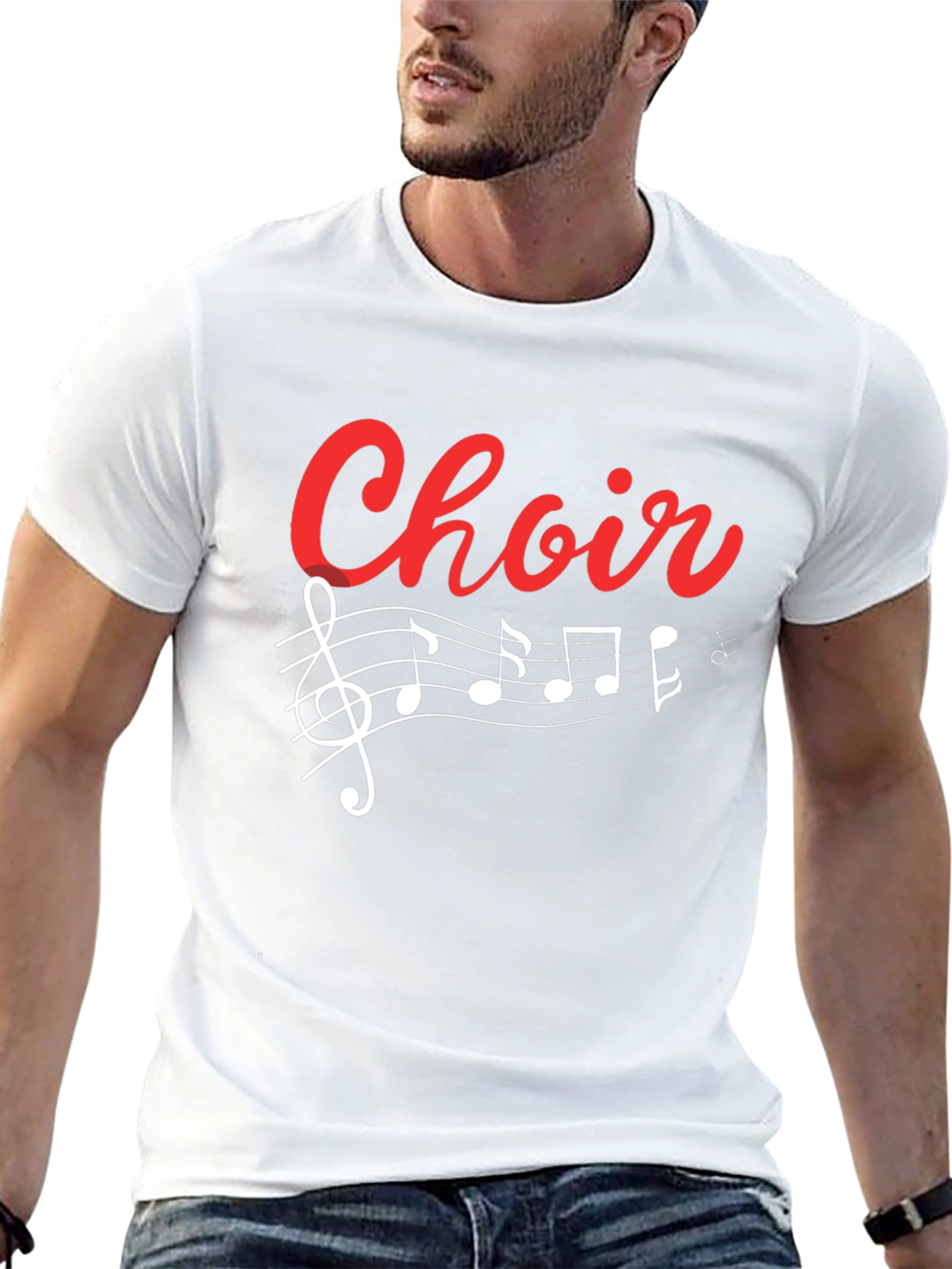 Choir T-Shirt - Music Notes Treble Clef Graphic Tee