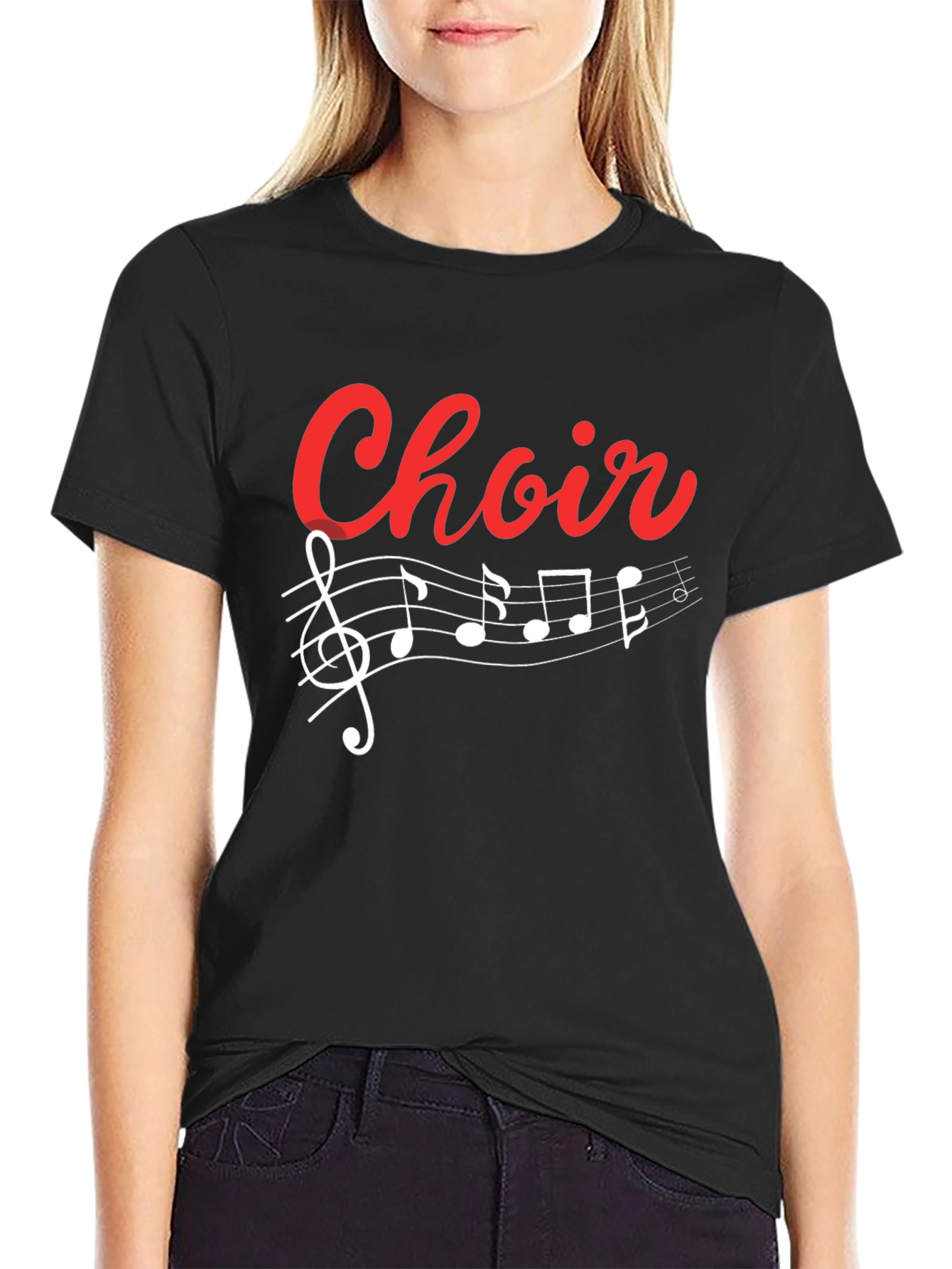 Choir T-Shirt - Music Notes Treble Clef Graphic Tee