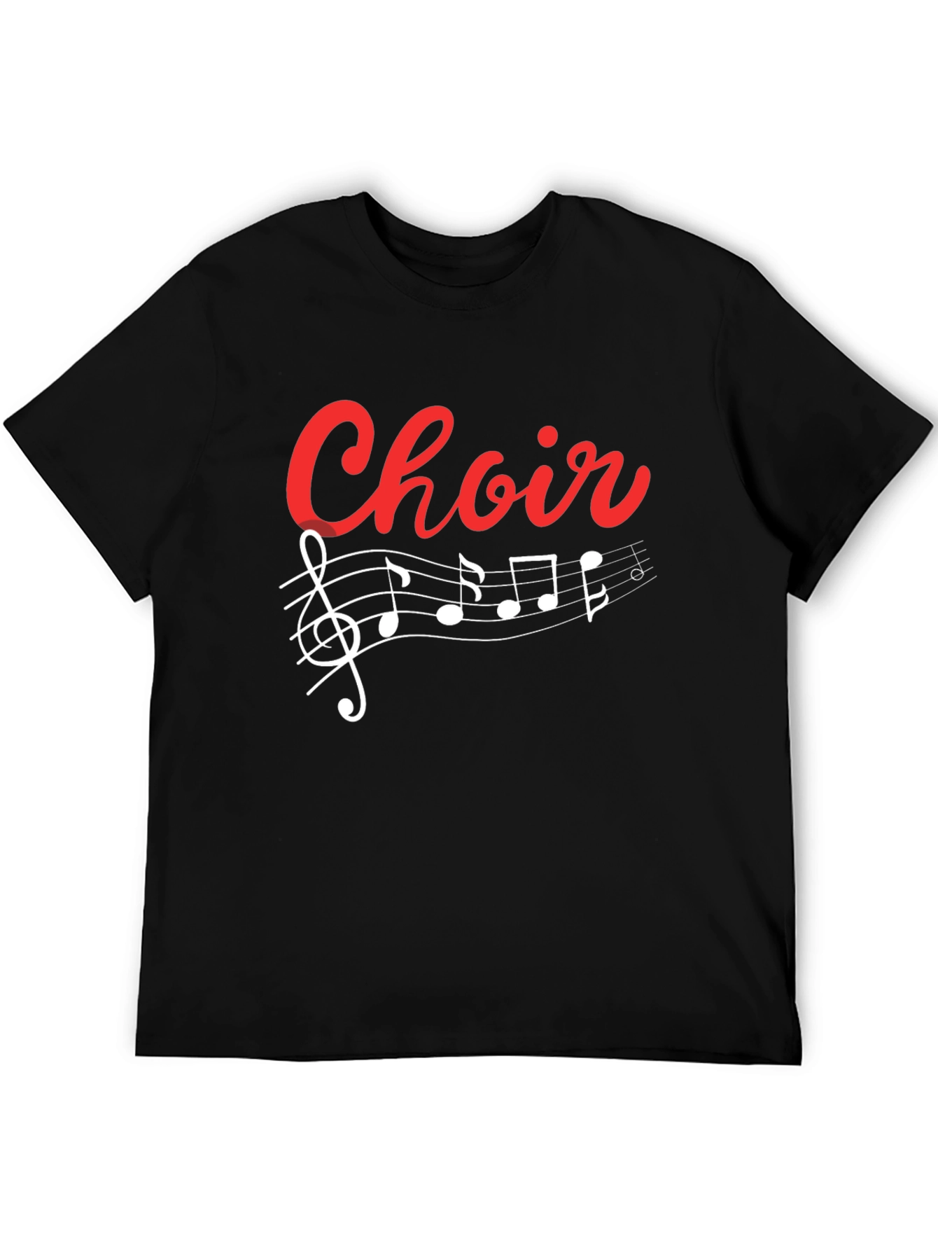 Choir T-Shirt - Music Notes Treble Clef Graphic Tee